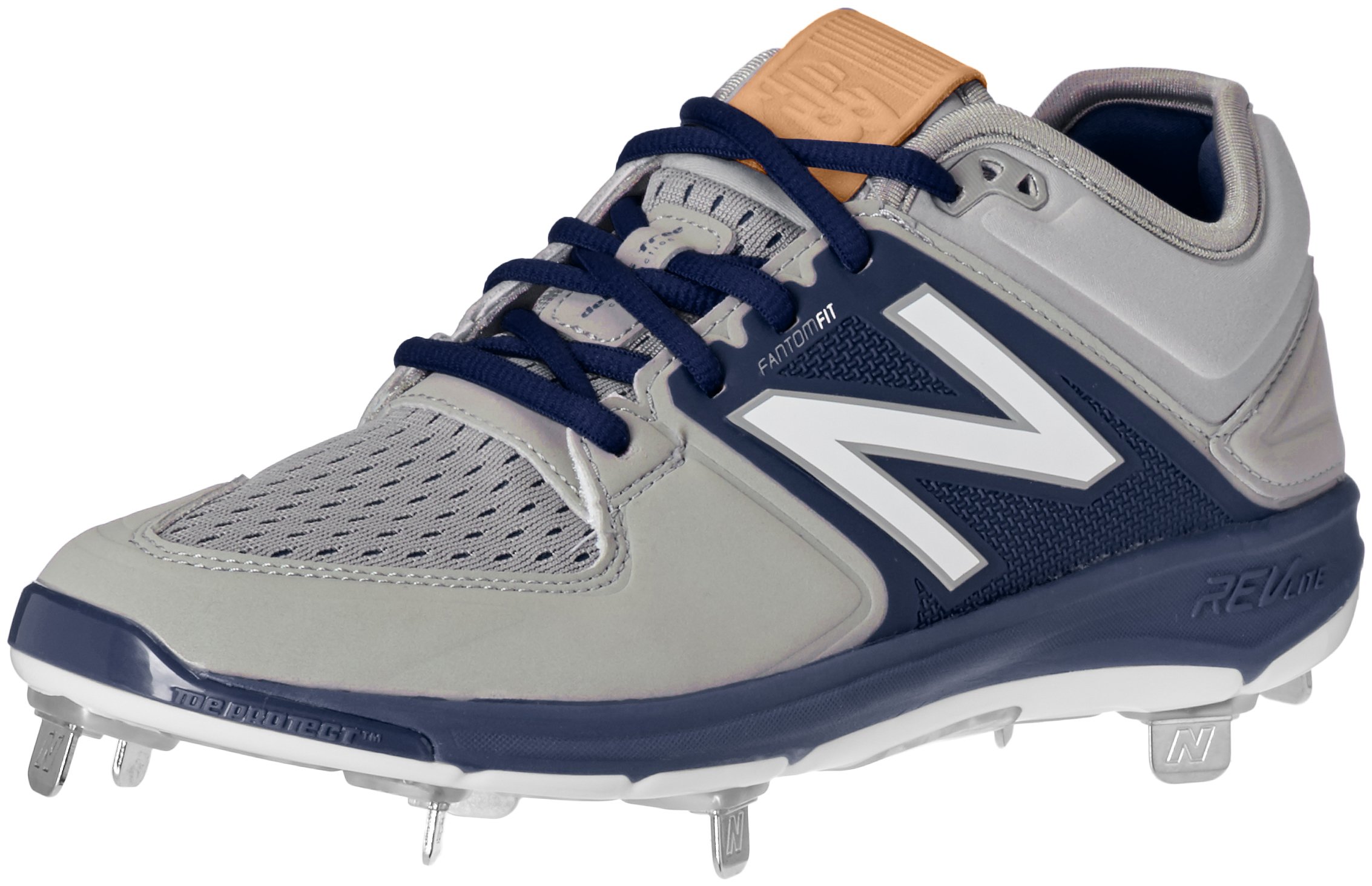 New Balance Men's 3000 V3 Metal Baseball Shoe, Grey/Navy, 16 2E US