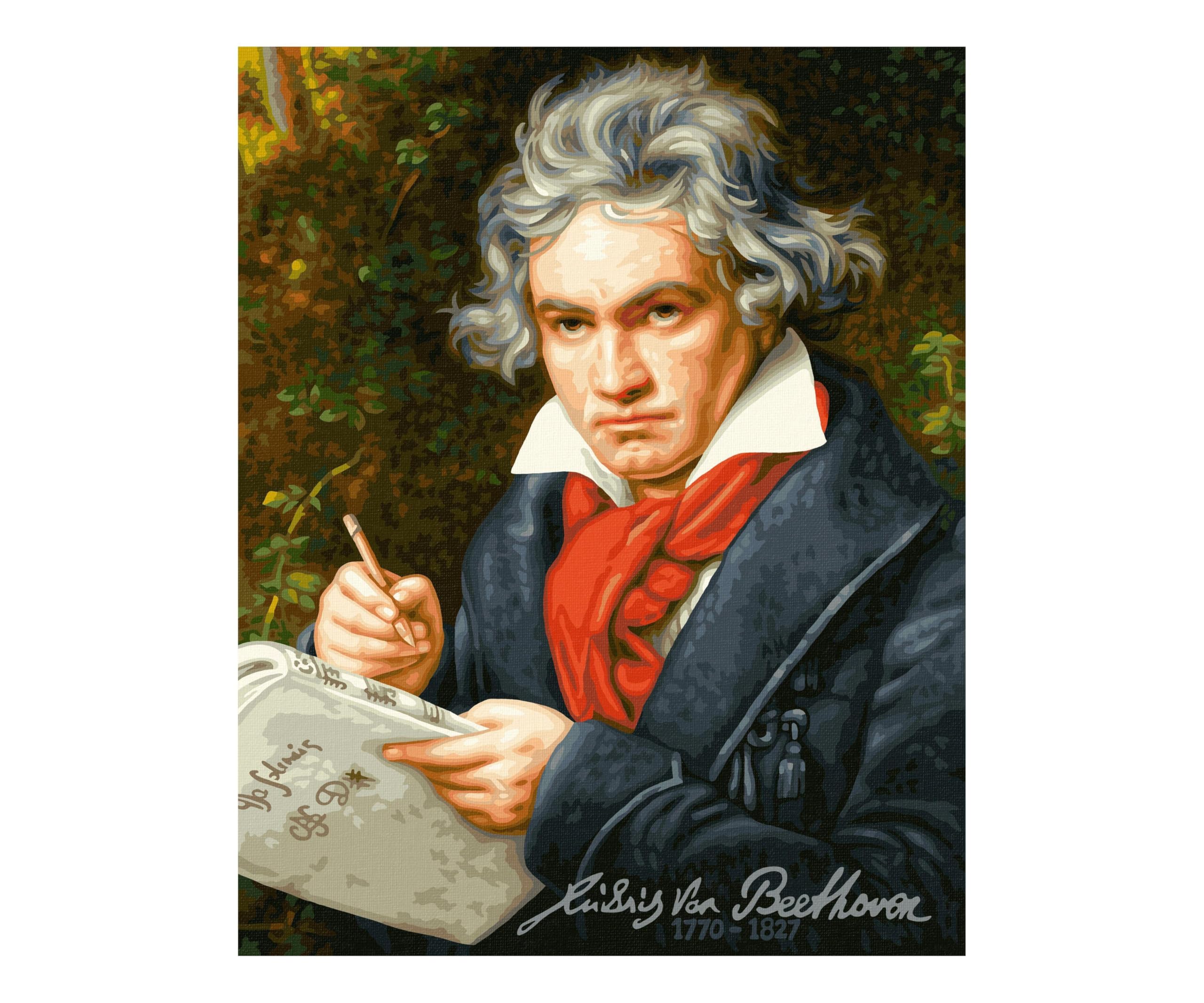 Schipper 609130834 Malen nach Zahlen - Ludwig Van Beethoven - Bilder malen für Erwachsene, inklusive Pinsel und Acrylfarben, 40 x 50 cm