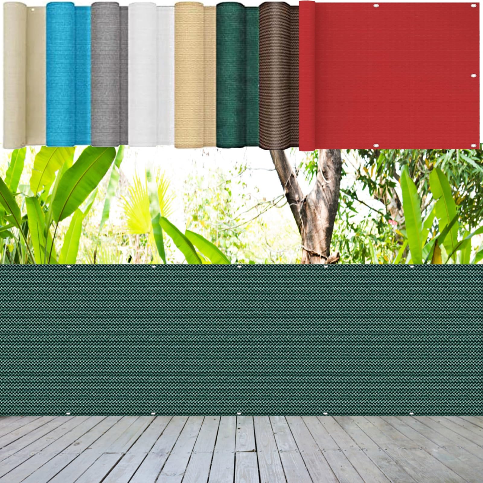 Brise-vue pour jardin extérieur occultant et résistant au vent 75 x 700 cm