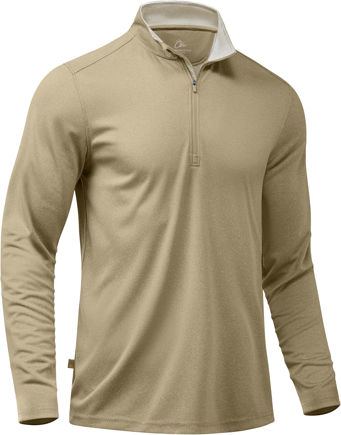 Obla Golf Quarter Zip Pullover for Men Mock Neck Sweatshirt Lightweight Sun Protection Men's Long Sleeve Golf Shirt