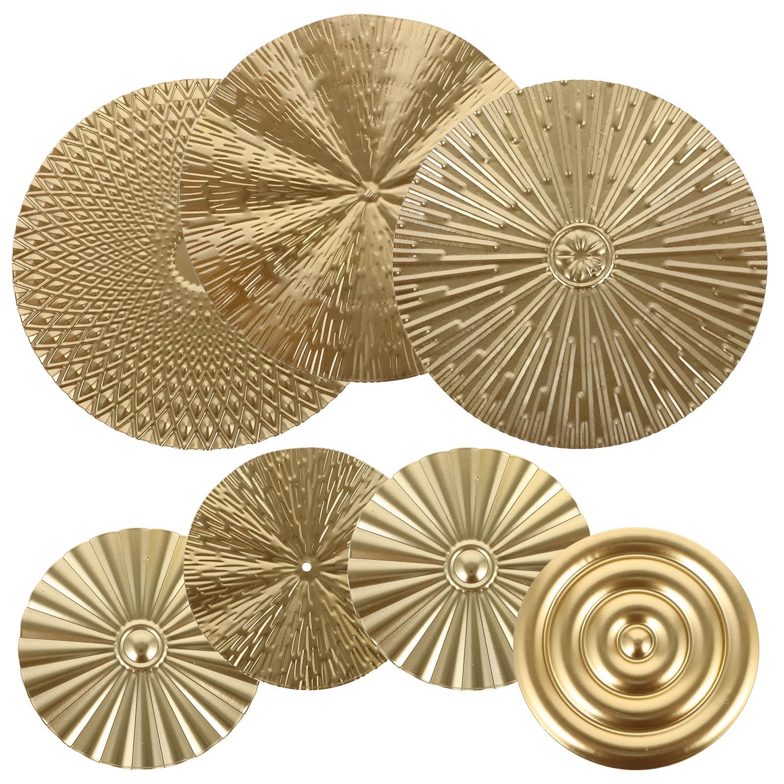 OSOLADY Metal Decoración de Pared Estilo Elegante Dorada, Circular