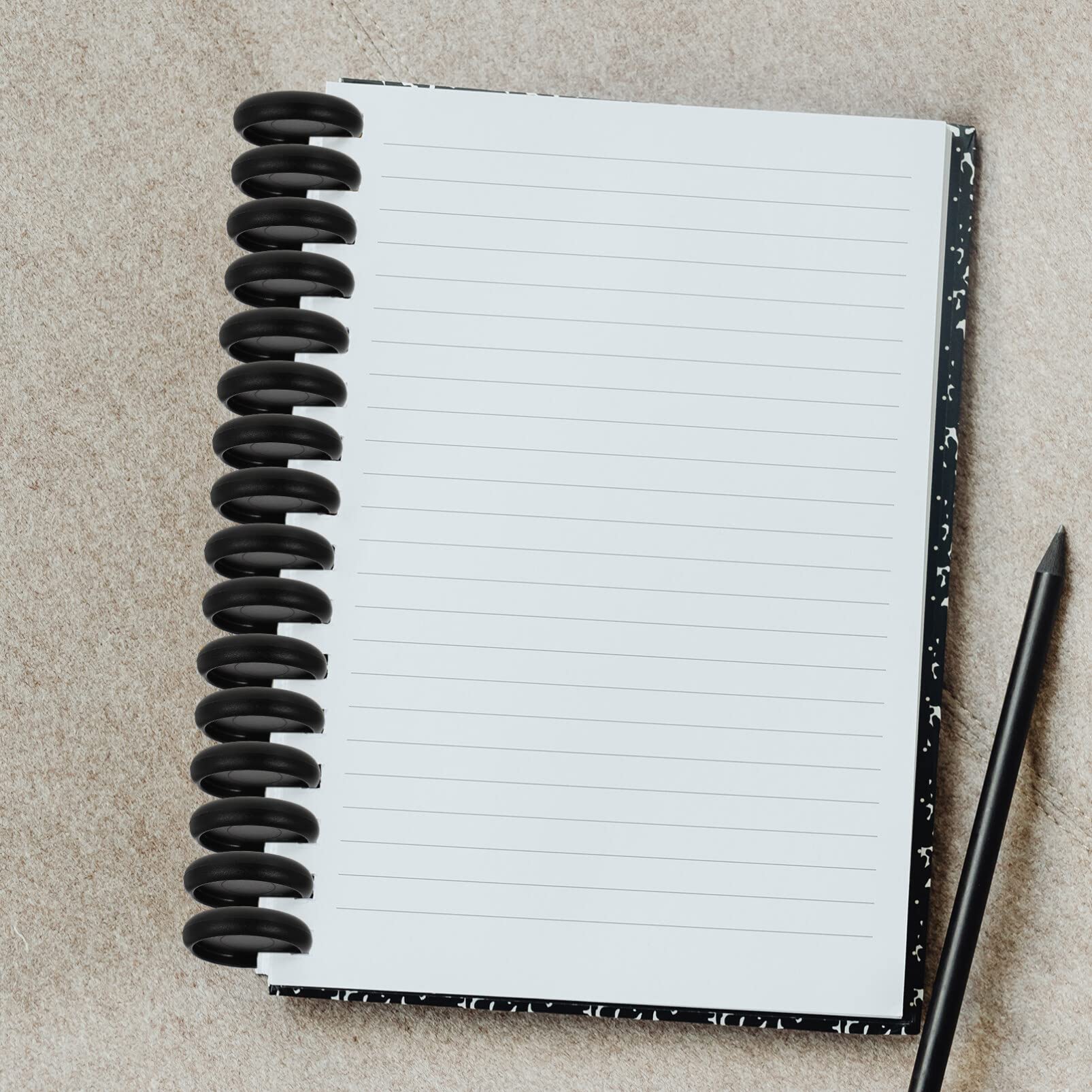 Dischi Ad Anello Per Rilegatura Cabilock - 44 Pezzi Nero Per Fogli Sciolti - Foto 5