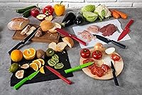 Vista 7 de Kuhn Rikon Colori+ Cuchillo de pelar recto antiadherente con funda de seguridad, hoja de 4 pulgadas, color verde