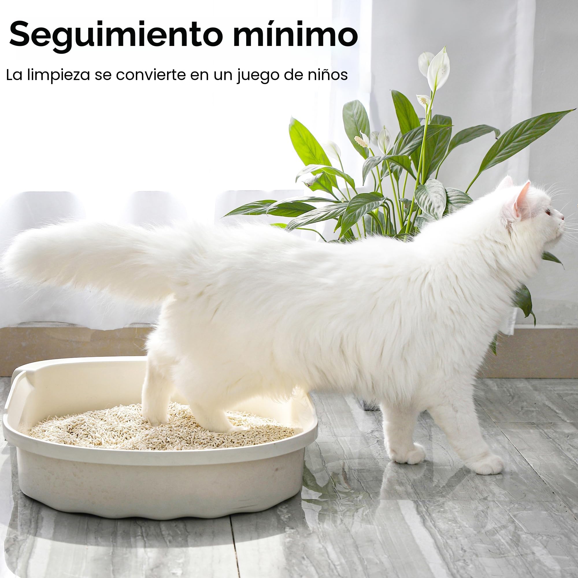 FUKUMARU Arena de Tofu para Gatos 10.8kg - Arena aglomerante para Gatos, Tofu y Bentonita, Libre de Polvo y fácil de aglomerar, Control de olores（Té Blanco）, se Puede desechar en el Inodoro