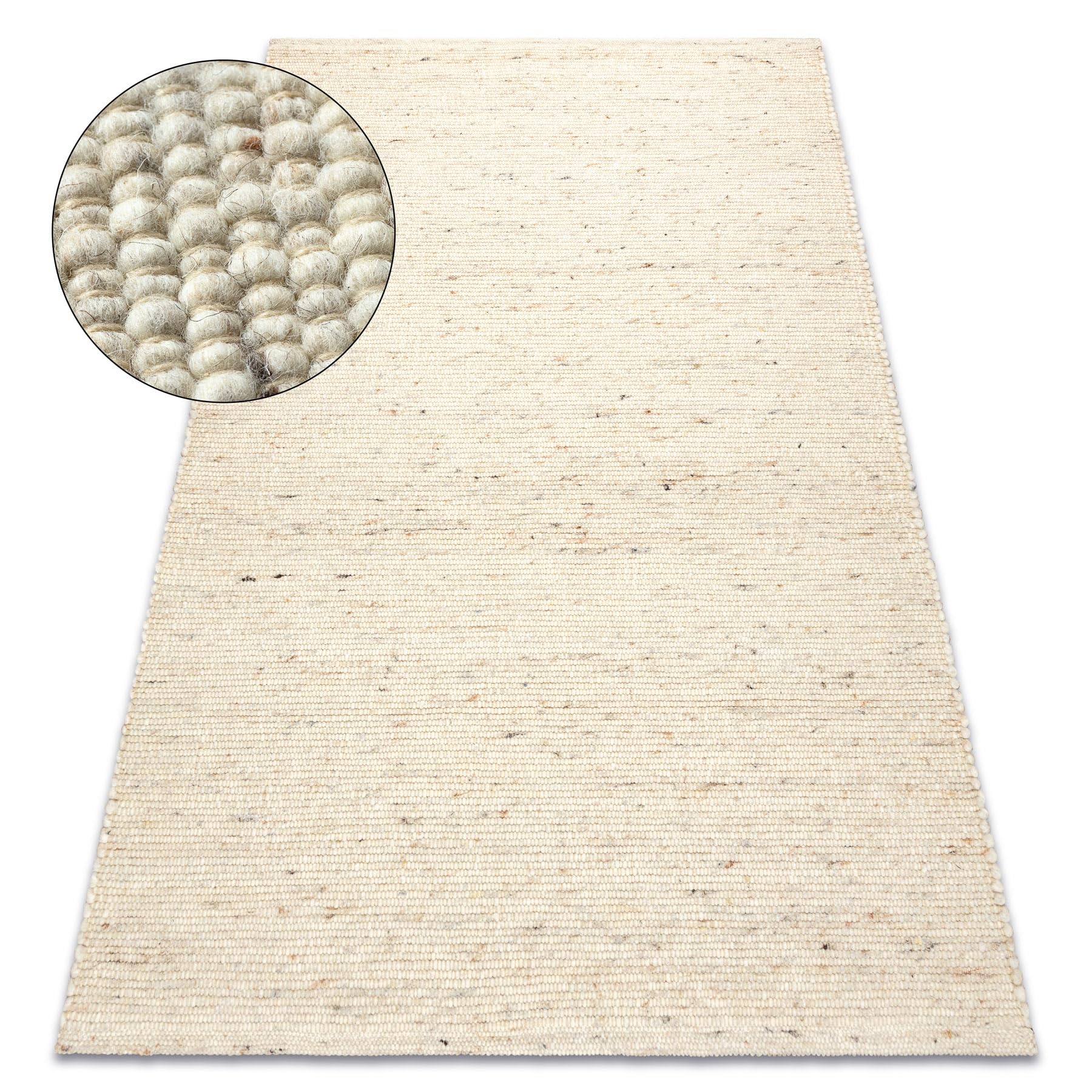 Nepal 2100 beżowy dywan – wełna, dwustronny, naturalny, 200 x 300 cm, beżowy