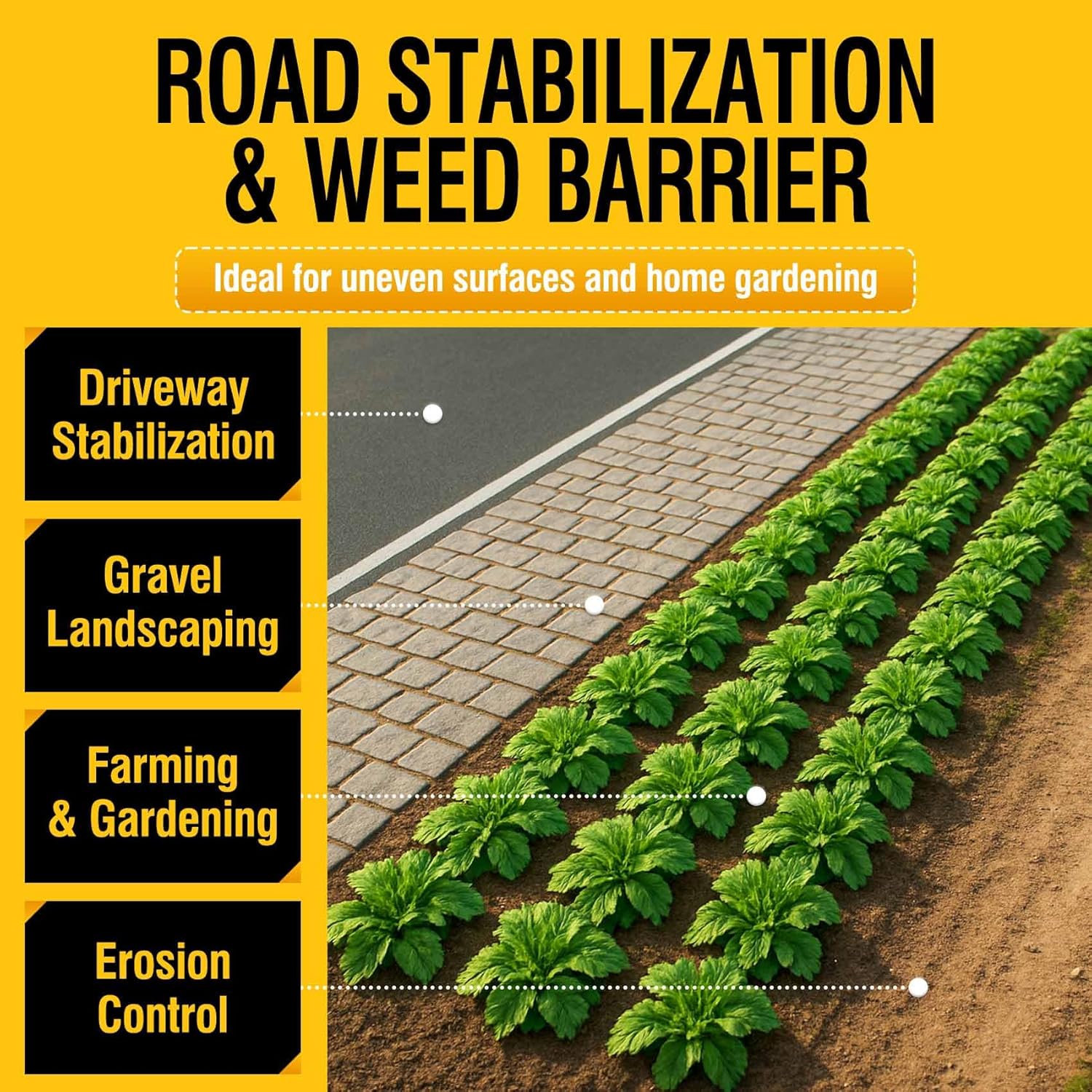 3ftx100ft Weed Barrier Landscape Fabric Heavy Duty,Weed Control Garden Cloth Woven Geotextile Fabric for Flower Bed,Driveway Fabric Ground Cover(3.2OZ)