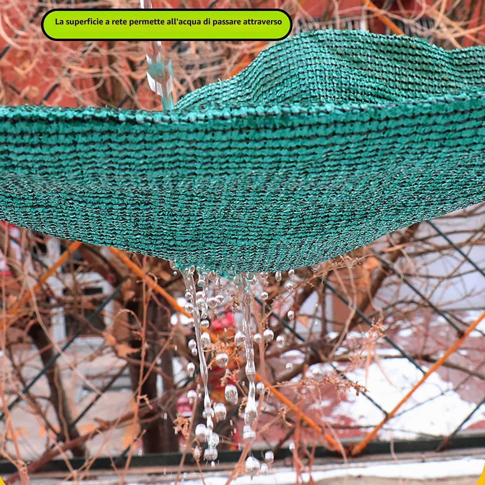 Telo Ombreggiante Verde 5x10m Rete Ombreggiante per Esterni Con Occhielli | 90% Sole/UV Protezione Tessuto Ombreggiantes Traspirante Hdpe Panno Vele Parasole per Giardino/Pergola/Piante Da Patio