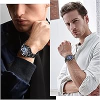 Vista 7 de HASLFM - Caja de metal y correas compatibles con Samsung Galaxy Watch 6/5/4 de 44 mm, correa de reloj resistente de acero inoxidable con cubierta