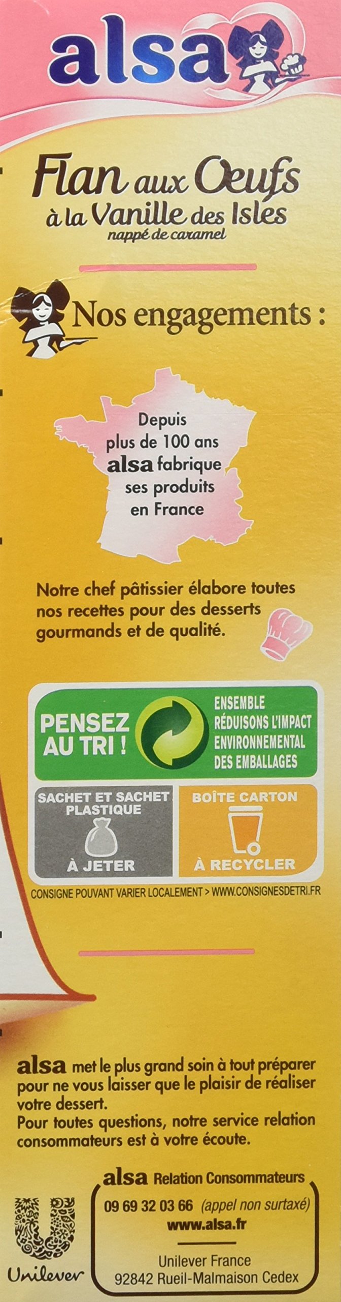 Alsa Préparation Flan Aux Œufs Vanille des Isles 2 Sachets 250g - Lot de 3