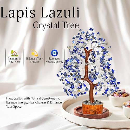 Miniatura 169 de YATSKIA - Árbol de cristal turquesa Feng Shui, alambre, bonsái Buhha, estatua reiki, Chakra curativo energía positiva, buena suerte dinero regalos