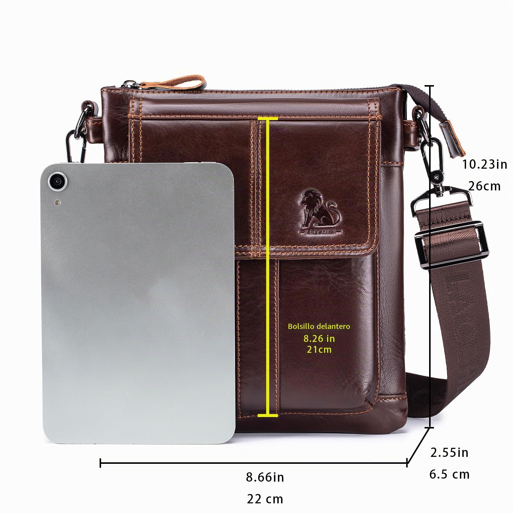 pundarika Bandoleras Hombre - Bolso hombre bandolera - Bolso Hombre - Bolso Bandolera hombre - Bandolera piel hombre para uso diario,correa de hombro ajustable