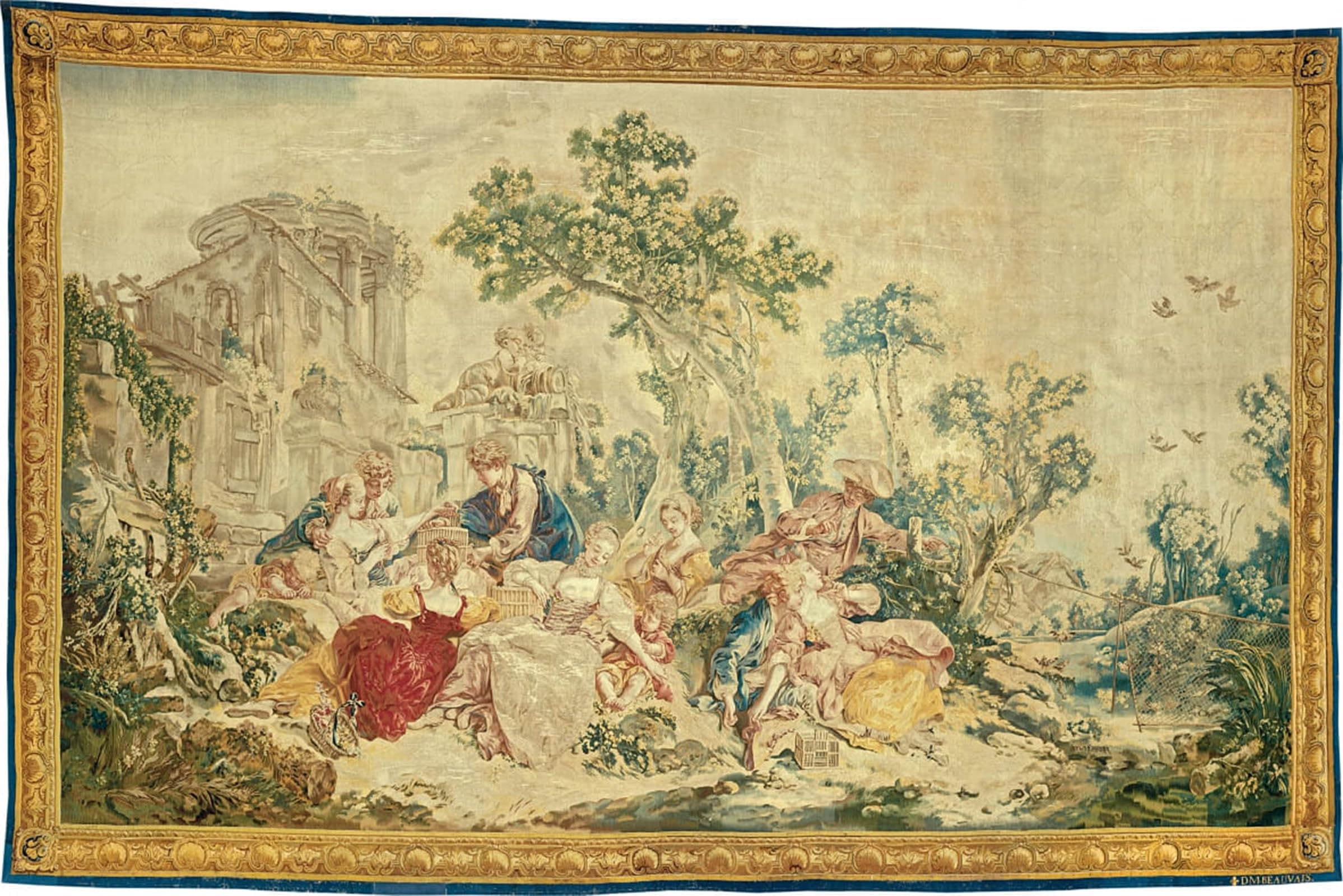 SERENDIPITP Retro Picture Poster Wall Art Pictures Painting The Bird Catcher by François Boucher Wall Art Canvas Print for Wall Decor 60x90cm