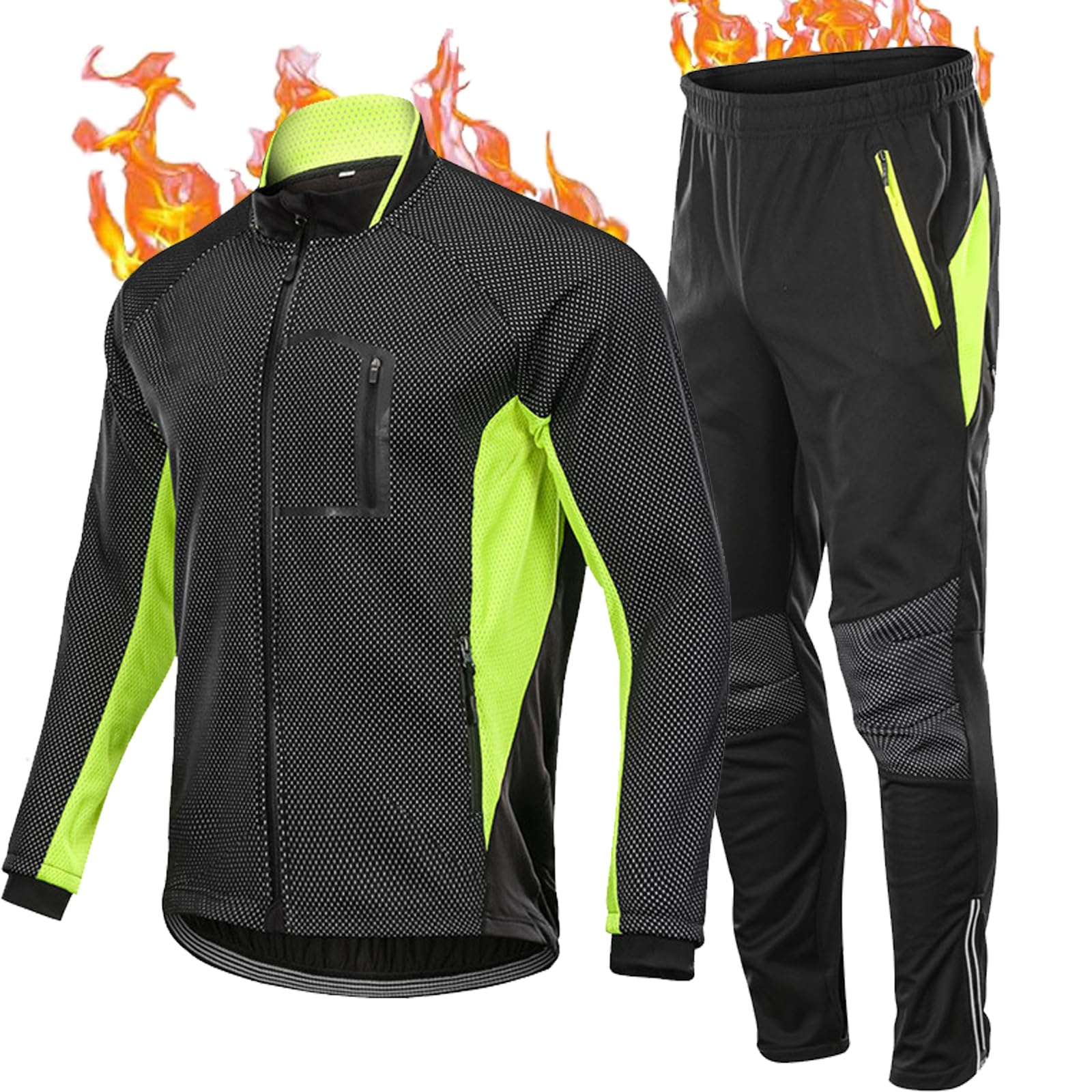 Chaqueta de ciclismo para hombre Forro polar Impermeable Invierno Chaqueta térmica de ciclismo