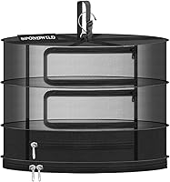 Vista 12 de Rejilla colgante de malla para colgar hierbas, pequeño estante de secado de plantas de 5 capas con cremallera tipo puerta y compartimento