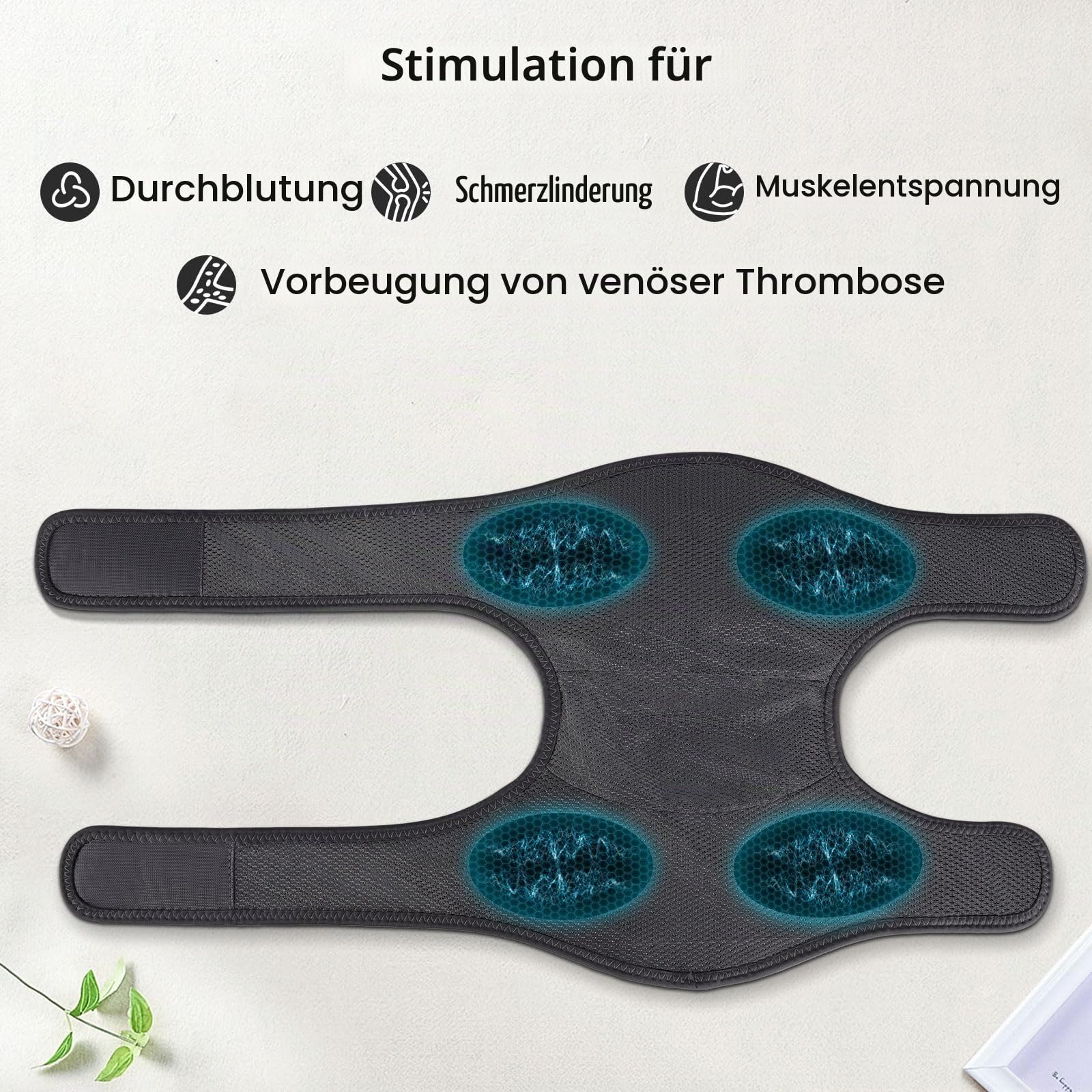 8 Modi und 5 Temperaturstufen, Kniemassagegerät mit Heizfunktion, Kneerelief Massagegerät für Knie Ellbogen Schulter, Geschenk für Männer/Frauen (Grau)