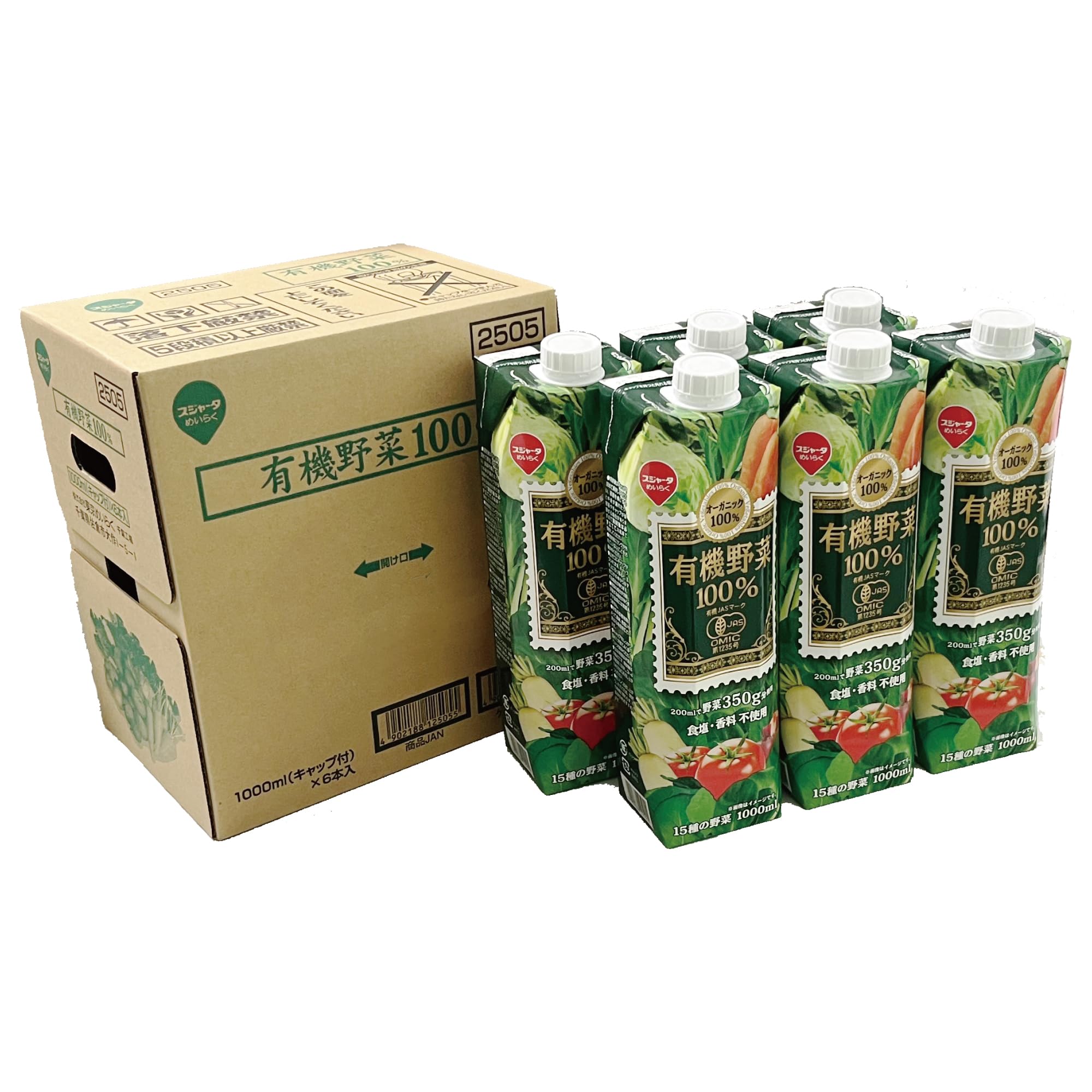 Amazon.co.jp: スジャータ めいらく 有機野菜100％ 1000ml×6本 : 食品