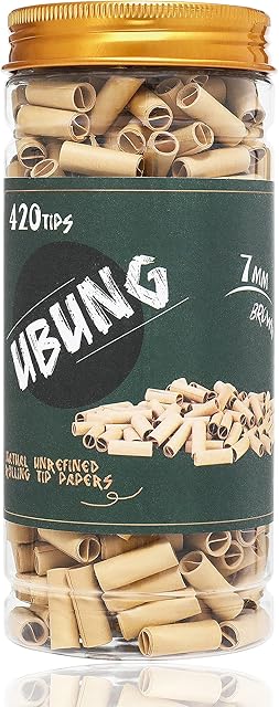 UBUNG | 420 Tips | Ø7mm Pre Rolled Tips | Filter Tips Made with Unbleached Paper | Suitable for Most Pre Roll Machine and Rolling Papers