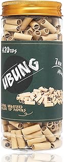 UBUNG | 420 Tips | Ø7mm Pre Rolled Tips | Filter Tips Made with Unbleached Paper | Suitable for Most Pre Roll Machine and Rolling Papers