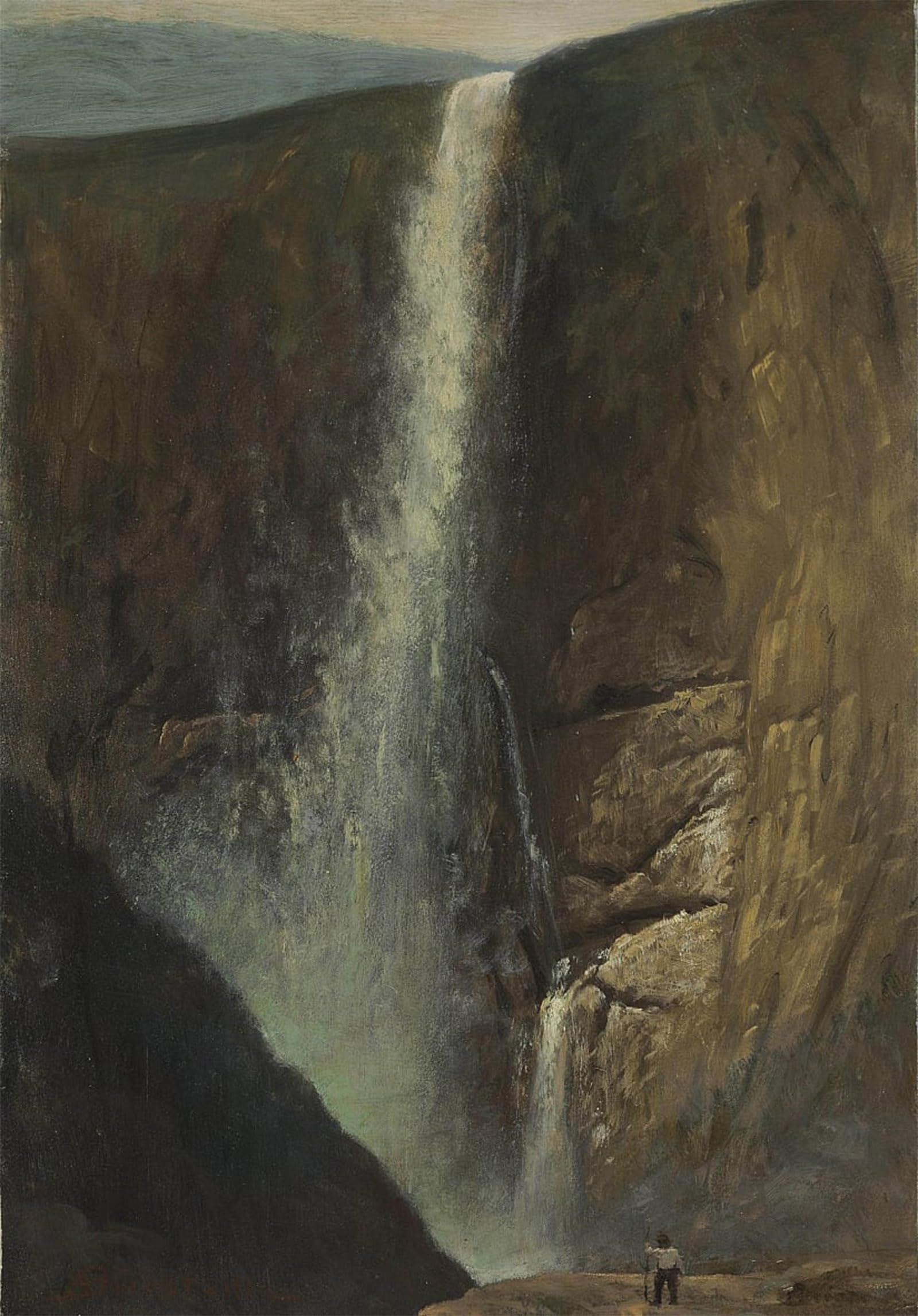 ARTXLXXBN Famous Prints Artwork Pictures Poster Painting Art The Falls by Albert Bierstadt Artwork Landscape Pictures for Home Decor 60x90cm
