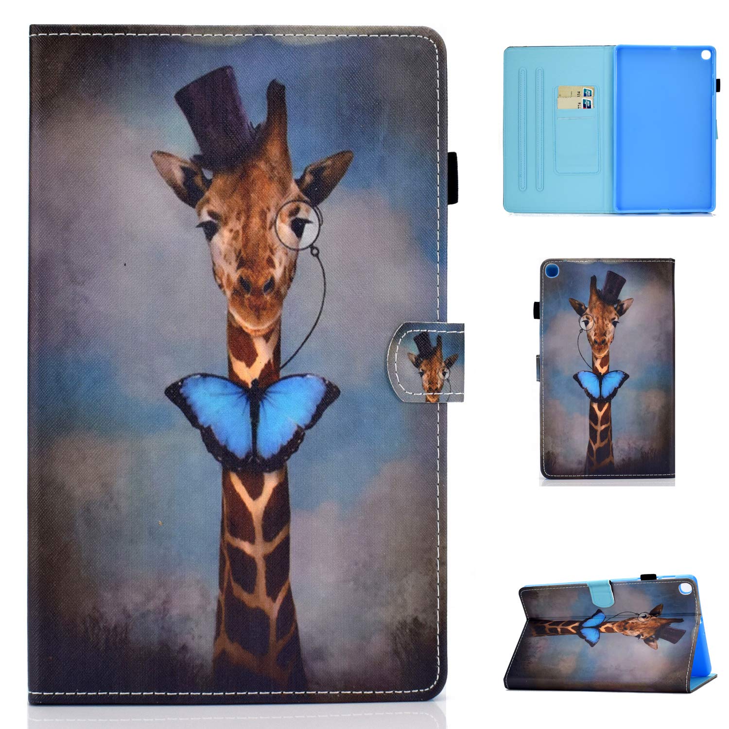 Bspring Case Fit Samsung Galaxy Tab A 10.1 2019, Premium Slim Folding Stand Cover Case for Galaxy Tab A 10.1 Inch SM-T510/SM-T515 2019 Release Tablet,Giraffe