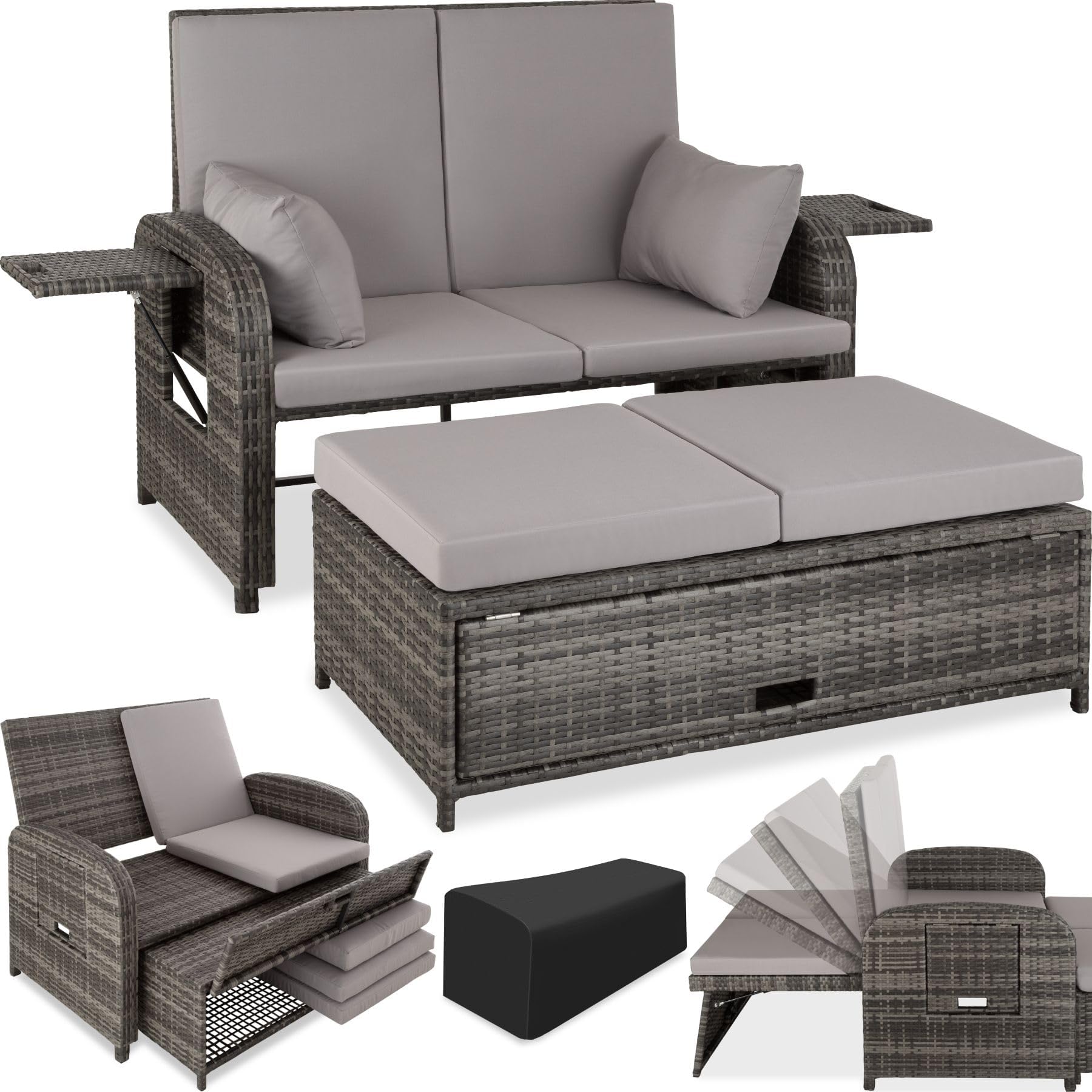 Rattan Couch Mit Schlaffunktion
