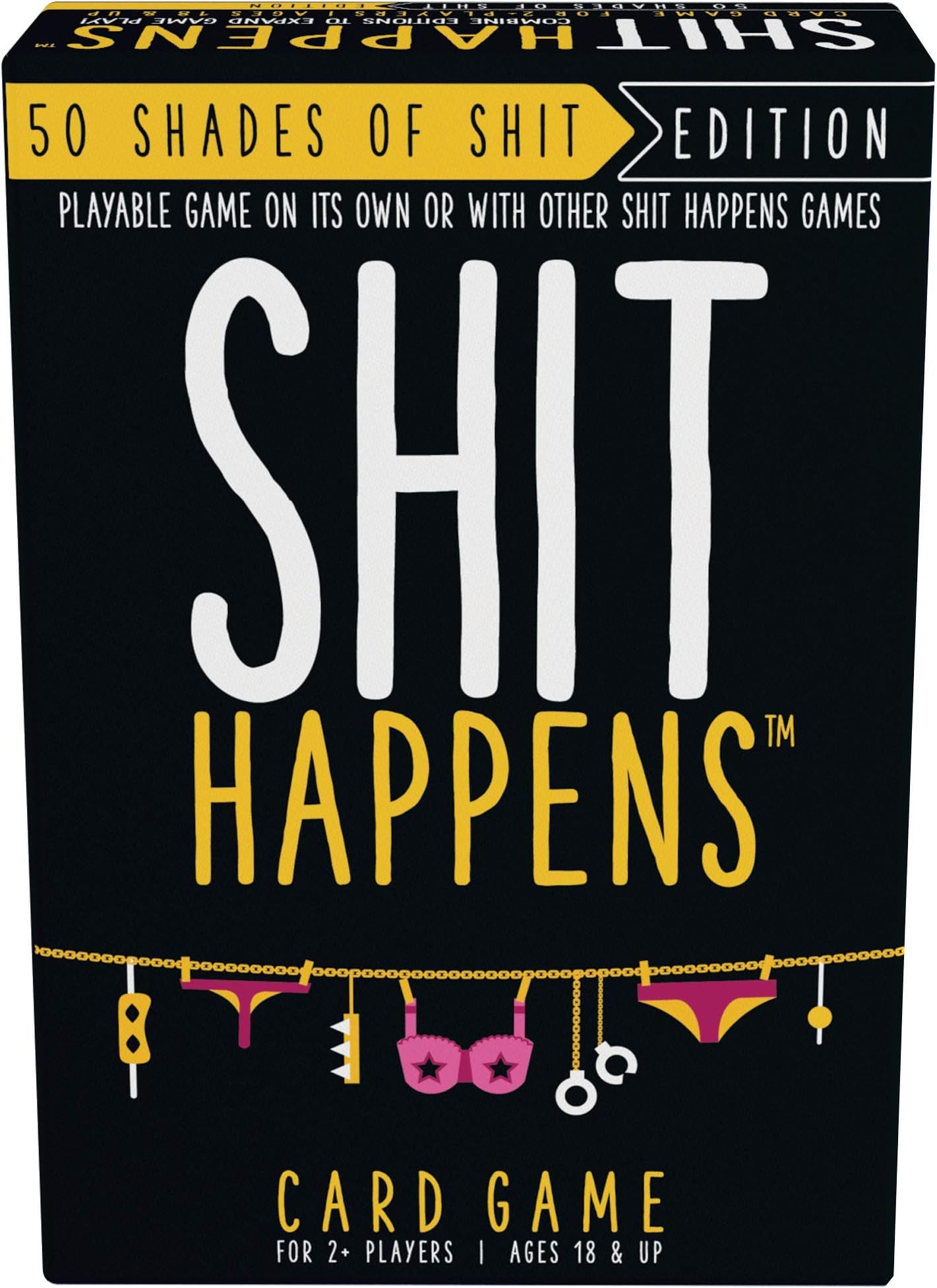 Games Adults Play Shit Happens: 50 Shades of Shit Adult Party Game, Black