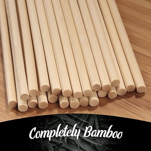 Miniatura 5 de BambooMN - Brochetas multiusos de bambú para alimentos de punta afilada de 5 mm - 17.3" (44 cm) - 1000 piezas