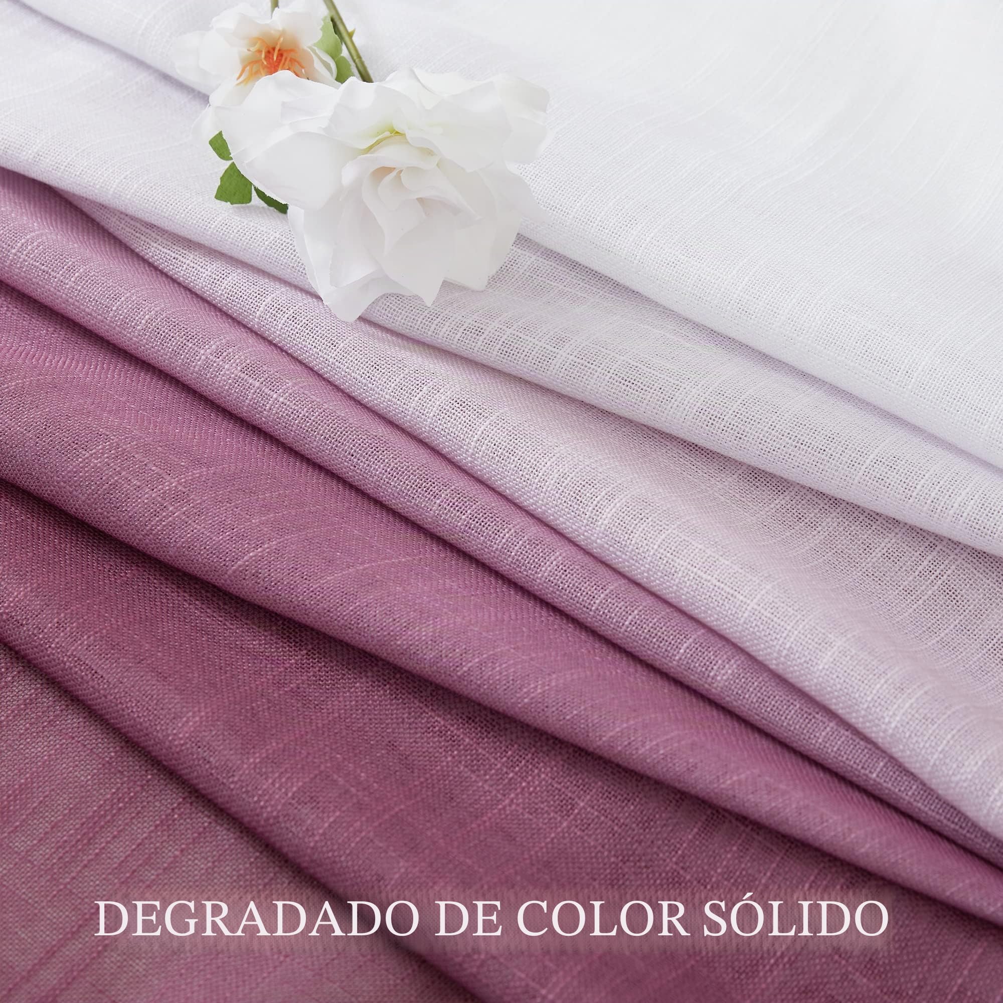 PONY DANCE Cortinas Salon Modernas 2 Piezas Cortinas Translucidas con Aspecto de Lino Visillos para Ventanas Cortinas Grises con Ojales, 140x260cm(AnchoxAlto), Rojo Clarete