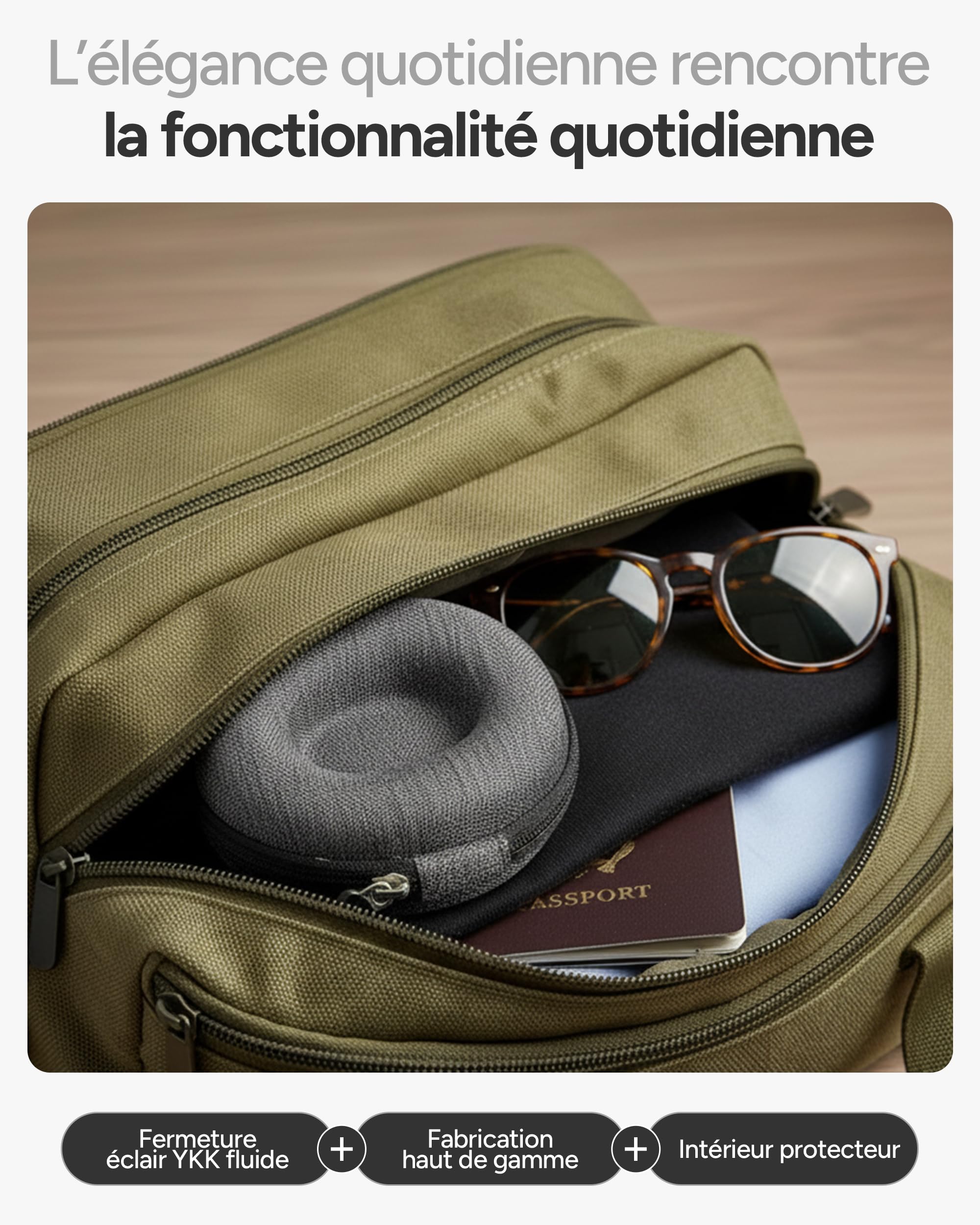 AKIELO Boîte pour Montre – Étui de Voyage pour Montre avec Chiffon de Nettoyage et Coffret Cadeau – Convient aux Montres-Bracelets et Montres Intelligentes pour Hommes et Femmes jusqu'à (Gris Charbon)
