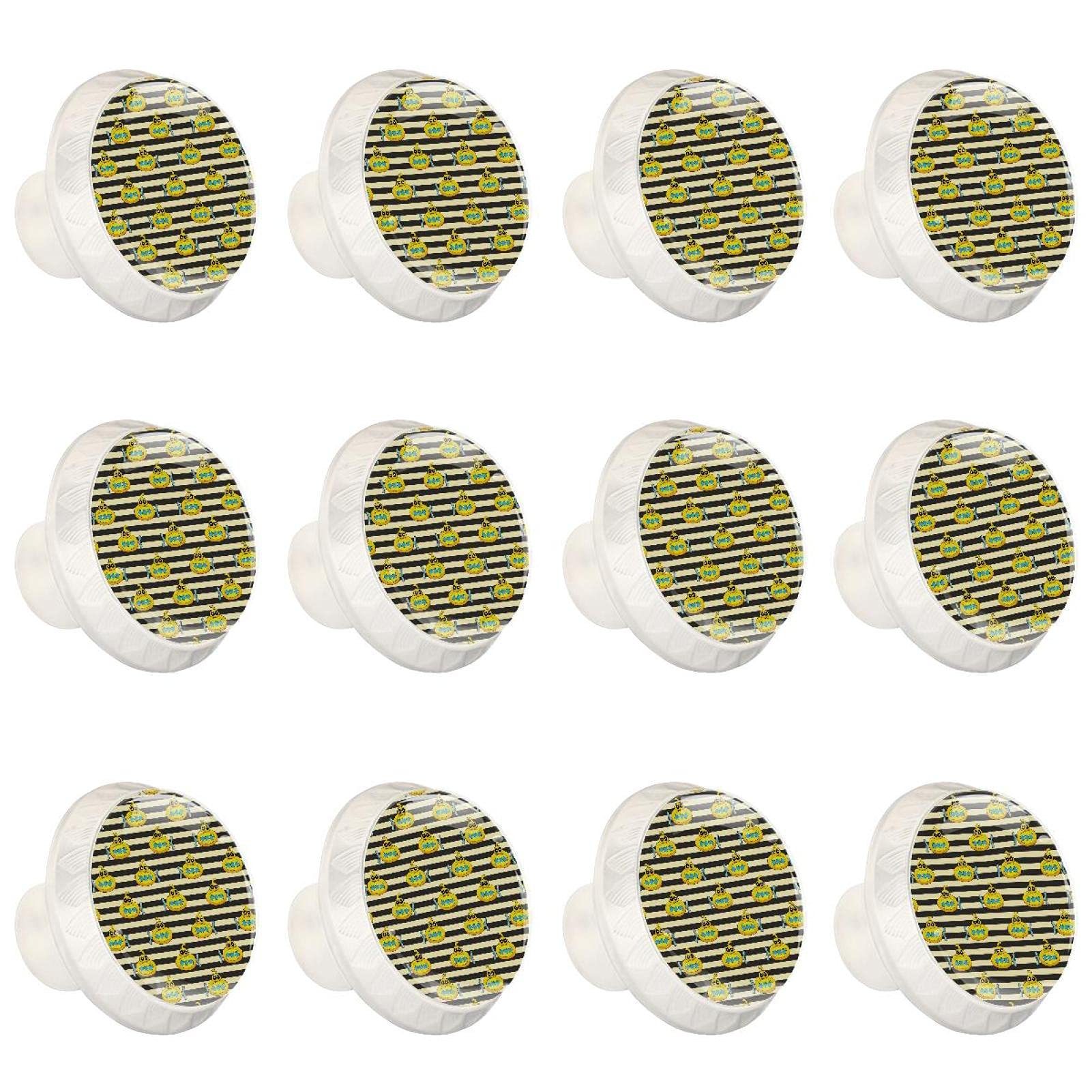 Boutons décoratifs ronds élégants au design graphique avion pour mobilier contemporain