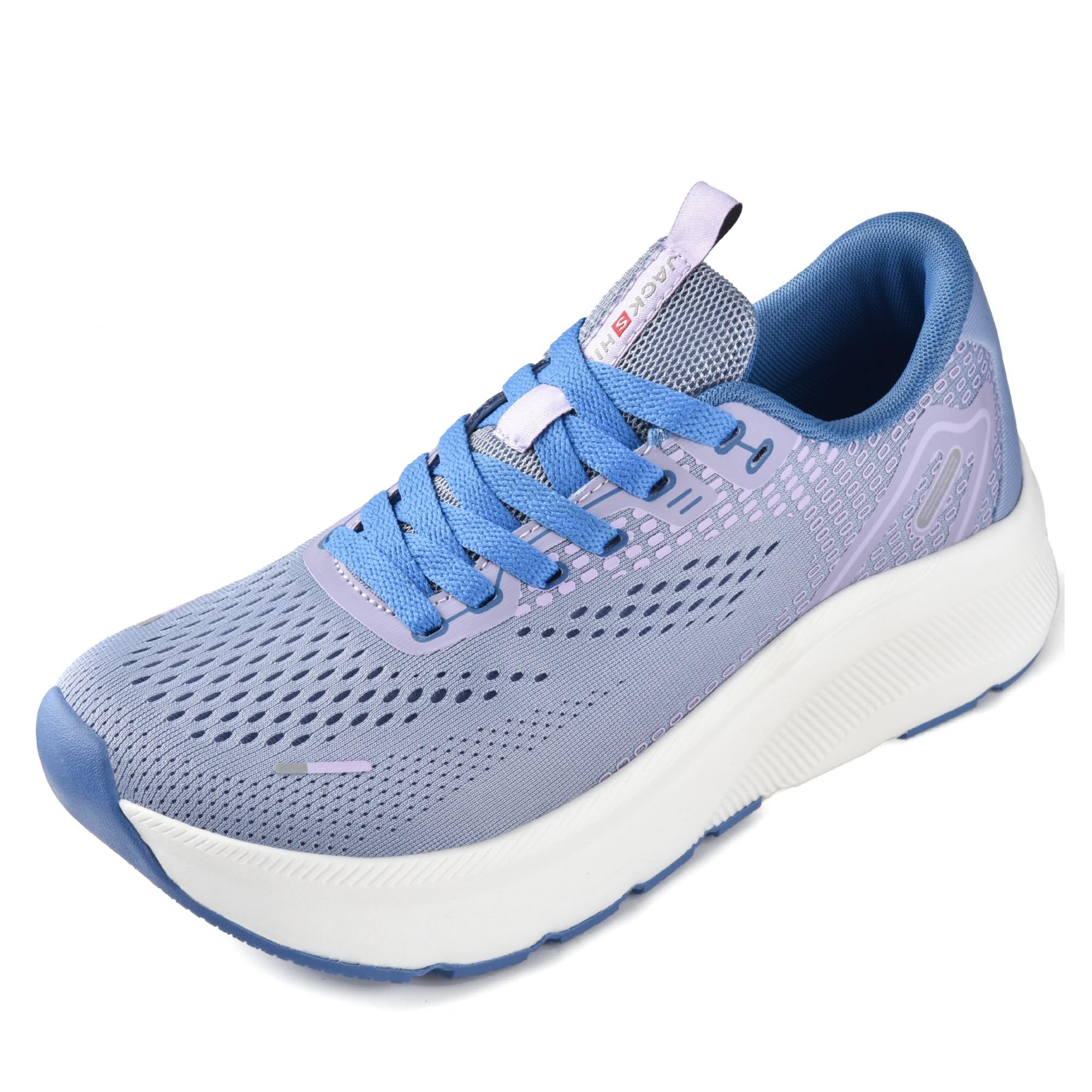 JACKSHIBO Wide Toe Box Shoes Women Arch Support Wide Sneakers for Running Walking Athletic Tennis Orthopedic Plantar Fasciitis Workout with Thick