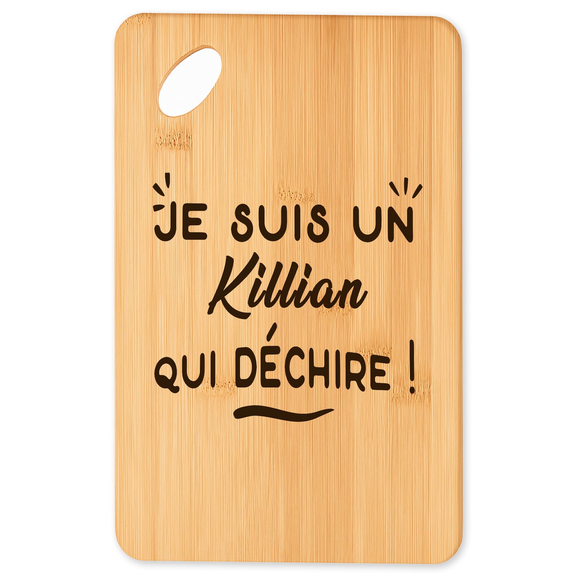 Planche à découper en bambou Killian plateau apéro cadeau cuisine barbecue