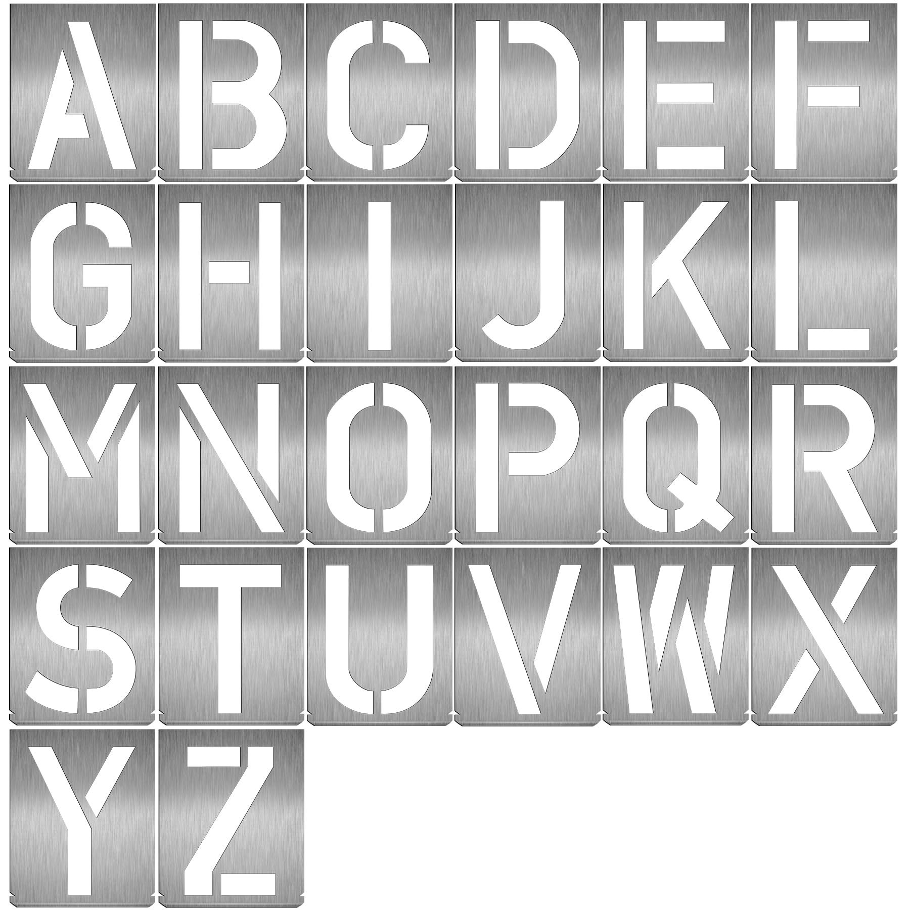 HAUTMEC Vintage Stencils, Shop Stencil, Advertising Stencilling, Craft-Printing, Reusable (Letter, 8"(200mm)-Stainless Steel)