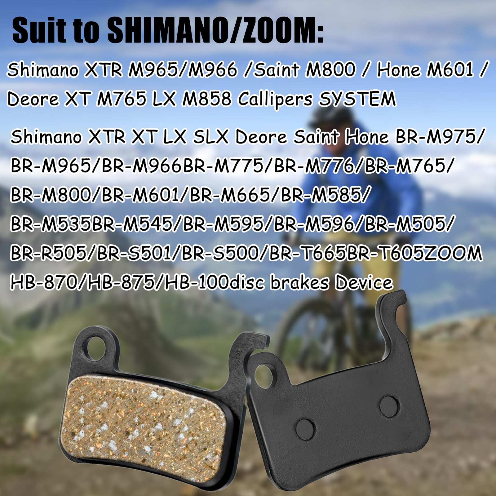 4 Paar Sintermetall Bremsbeläge Für Shimano Deore XT SLX - Fahrrad