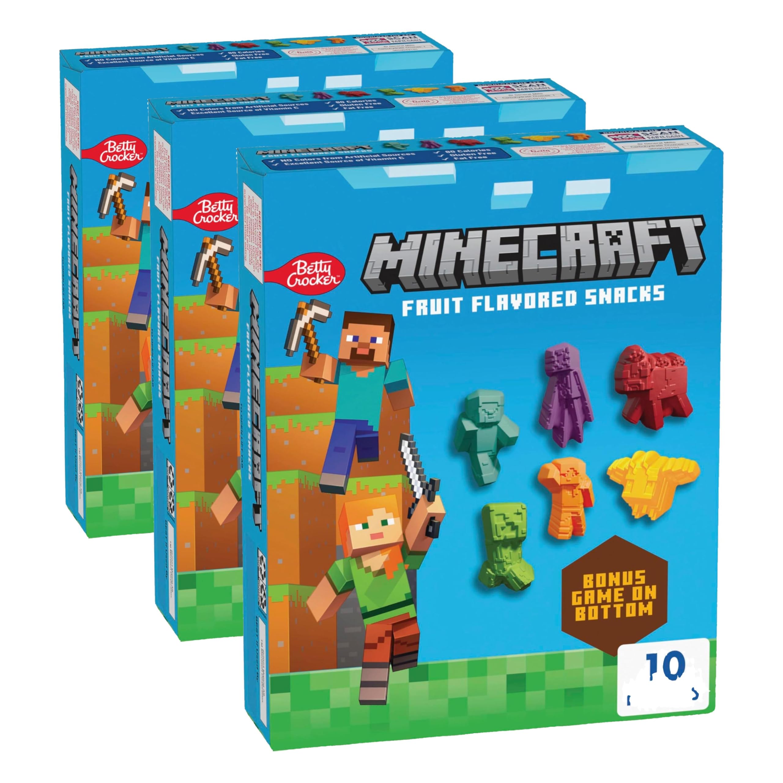 Amazon.com: Betty Crocker Minecraft Fruit Flavored Snacks 10 Count