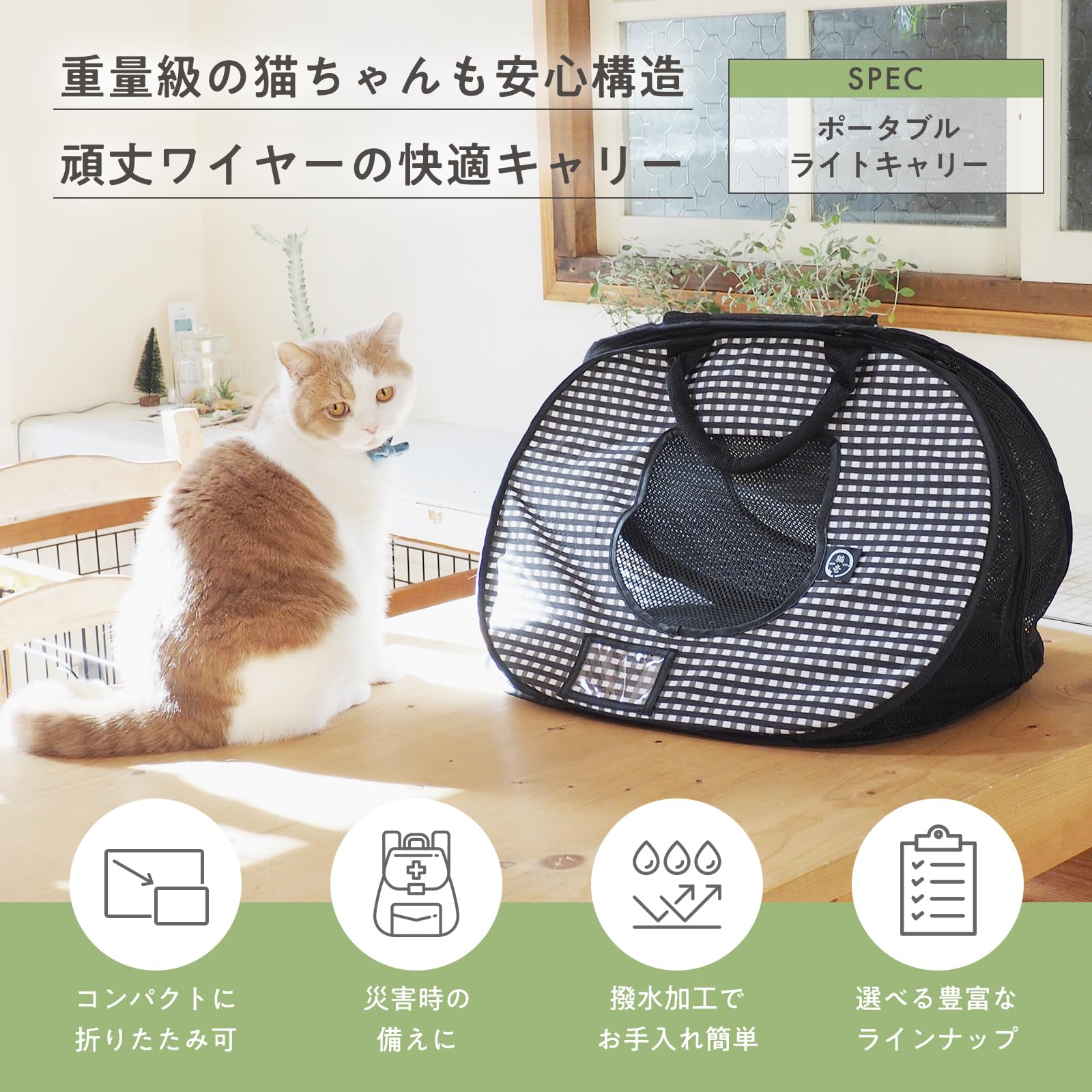 Amazon.co.jp: 猫壱 ポータブルライトキャリー キャリーバッグ
