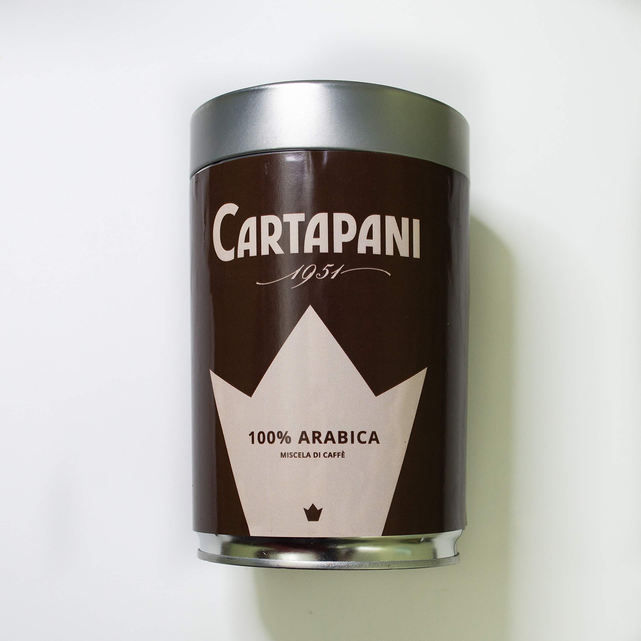 Cartapani 1951 | PRESTIGIO 100% ARABICA latta | caffè pregiato dal gusto dolce e delicato | barattolo da 250g