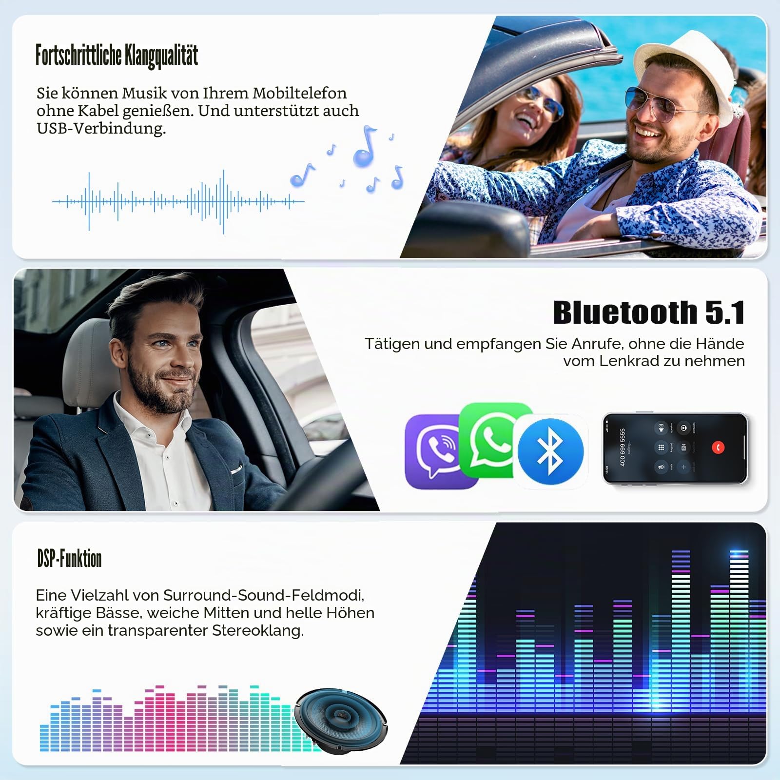 Qualcomm, 4G+64G 8Core GOHHDL Android 15 Autoradio für Mazda 5 2005-2010 mit Carplay Android Auto, 9 Zoll IPS Touch Bildschirm mit Bluetooth FM/RDS EQ DSP GPS WiFi + Rückfahrkamera & MIC