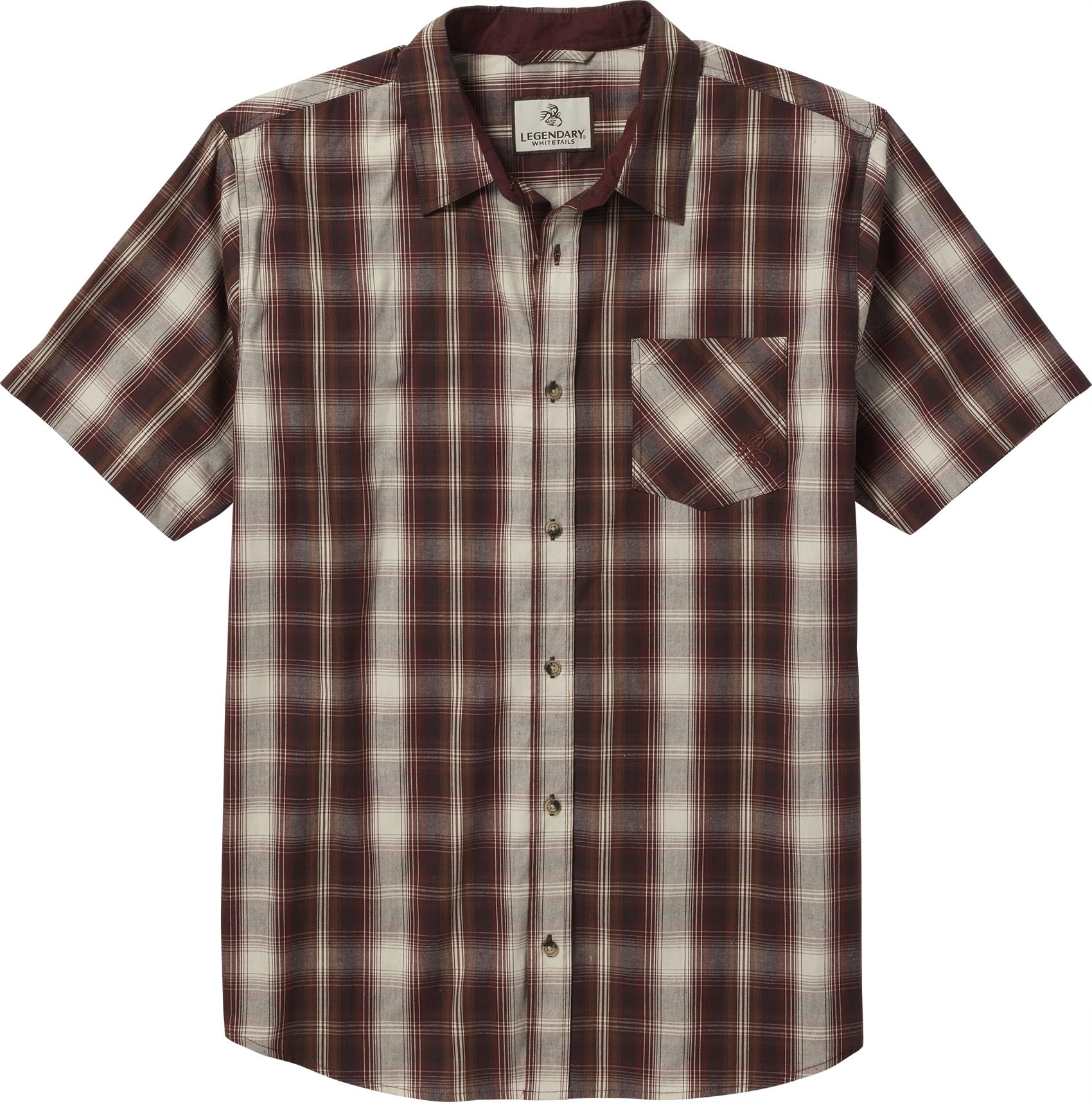 Legendary Whitetailsmens Poplin Short Sleeve Button Down Shirt Button Down Shirt