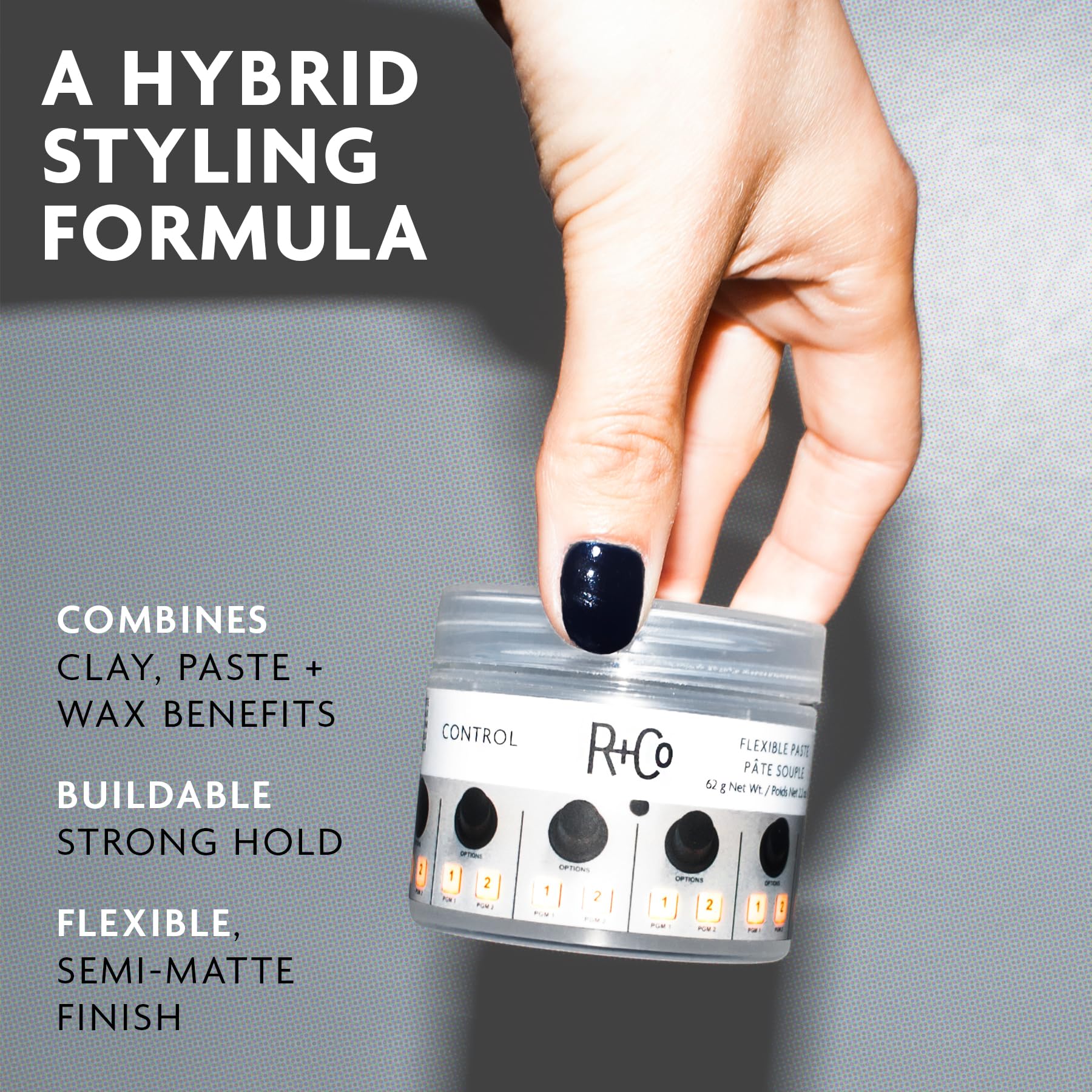 RCo Control Flexible Paste Strong Hold 2.2 Oz | Texturizing Curl Defining Lightweight Matte Finish Styling Paste for All Hair Types product thumbnail 4