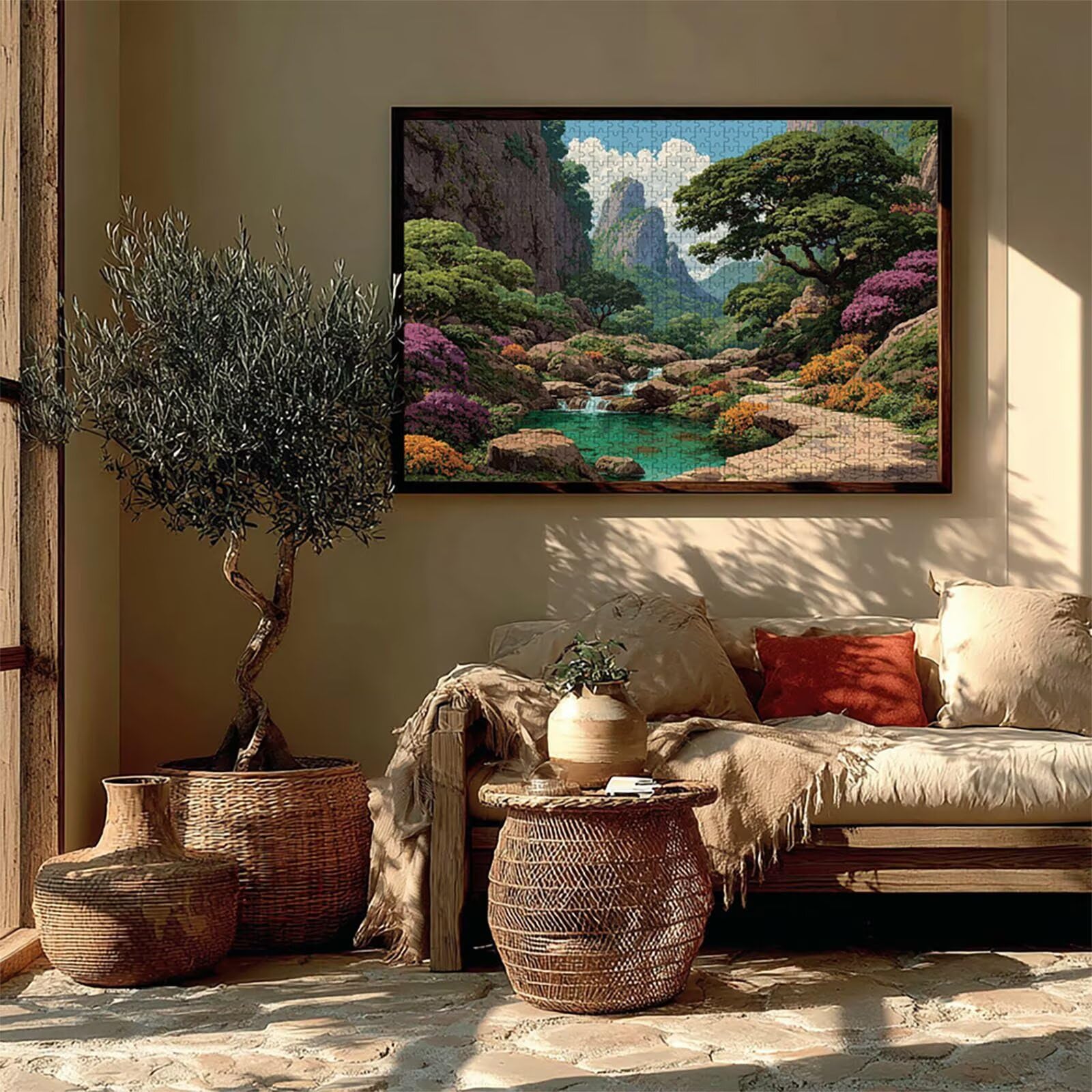 Drzewo Puzzle 6000 sztuk dla dorosłych, drewniane puzzle z pudełkiem 179x105cm, puzzle dla dorosłych o wysokiej trudności, DIY gra logiczna, kreatywne hobby, letnia dekoracja, (izolacja) 5-6610
