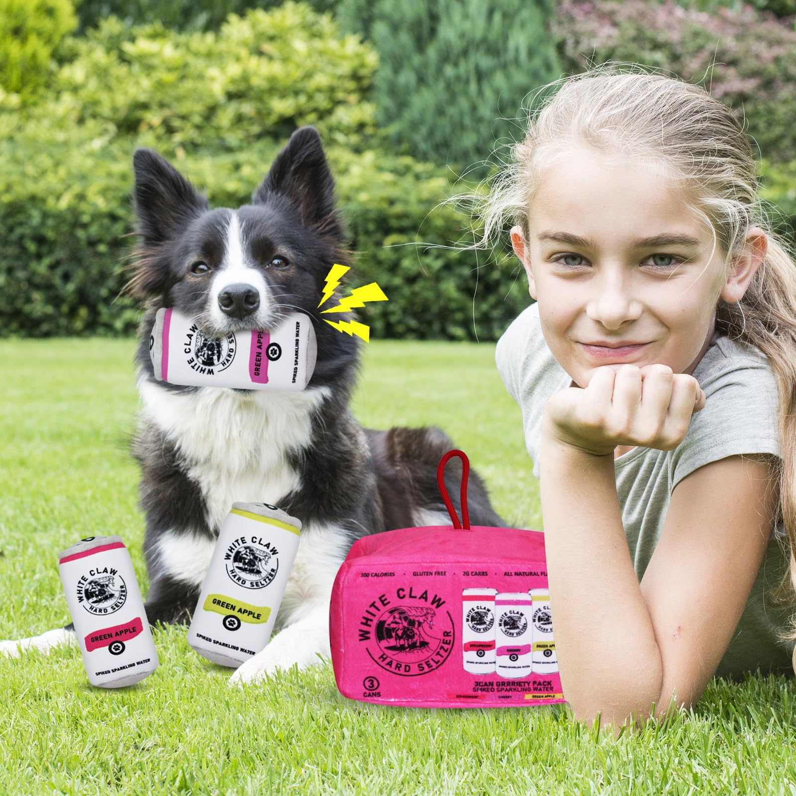 Juguete chirriante de peluche para cachorros, divertido patrón de botella de vino de imitación, tres juguetes en miniatura y juego de combinación de casa de actividades, adecuado para regalos