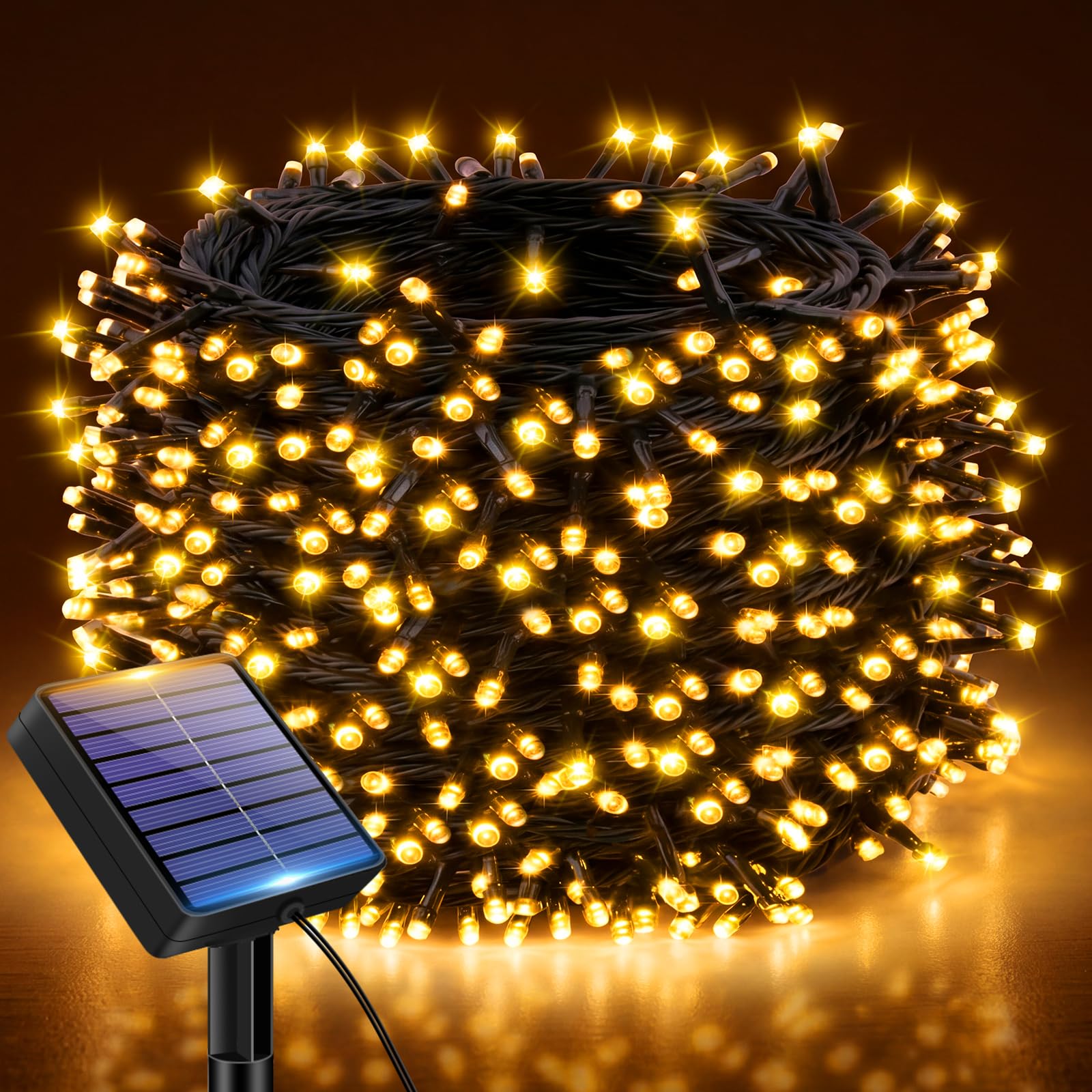 kolpop Solar Lichterkette Outdoor, IP65 Wasserdicht Solarlichterkette Außen Wetterfest, 8 Modi Lichterkette Aussen Solar für Garten Balkon Terrasse Baum Party Weihnachten Deko