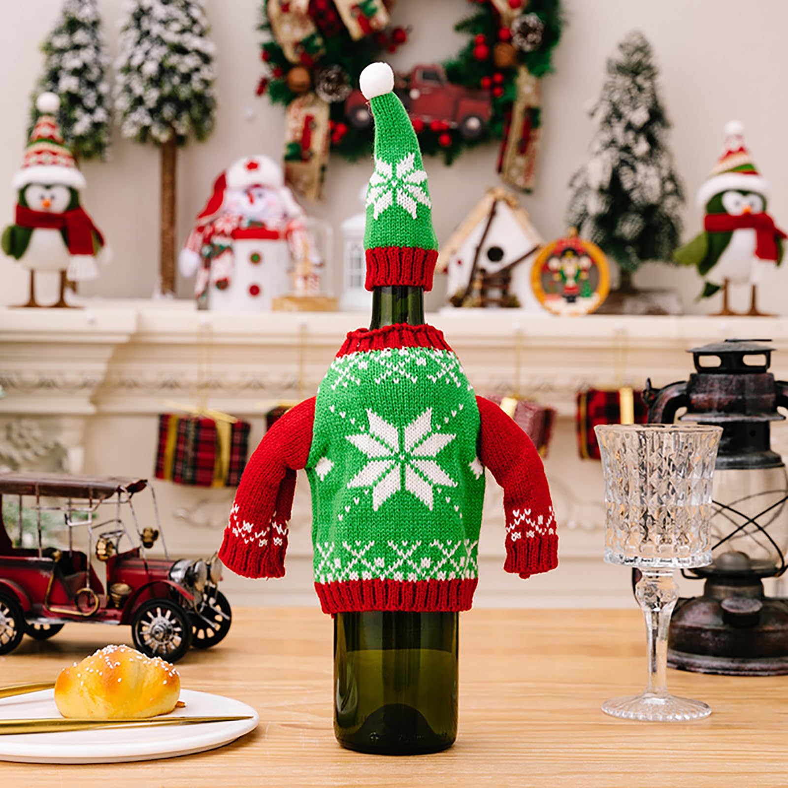 Wine Bottle Holder Sweater Pcs Christmas Wine Bottle Sweater Cover
