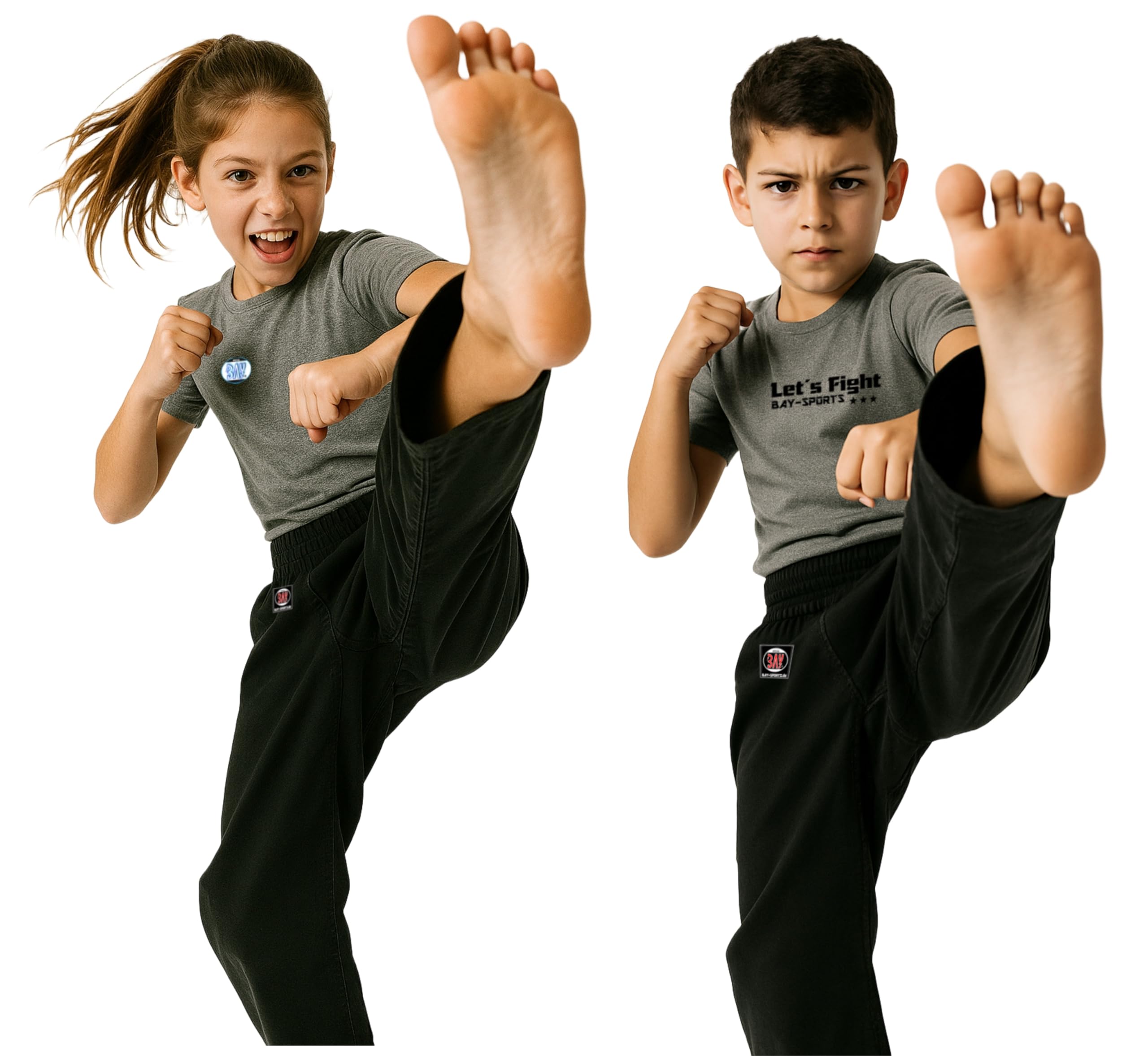 Baumwollhose Kick Pant Traditional Basic Karate Hose 8 UZ schwarz 100% Baumwolle Kampfsporthose Kickboxen Taekwondo Kung Fu Herren Damen Kinder