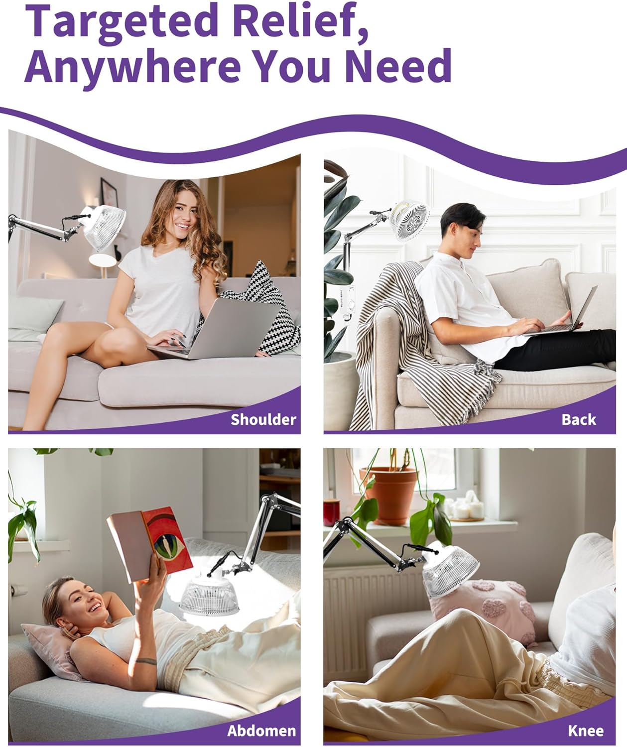 TDP Lamp, Mineral Light Therapy Device for Pain Relief, Relaxing Muscle, with Quick Heating for Home & Clinic Use - Image 3