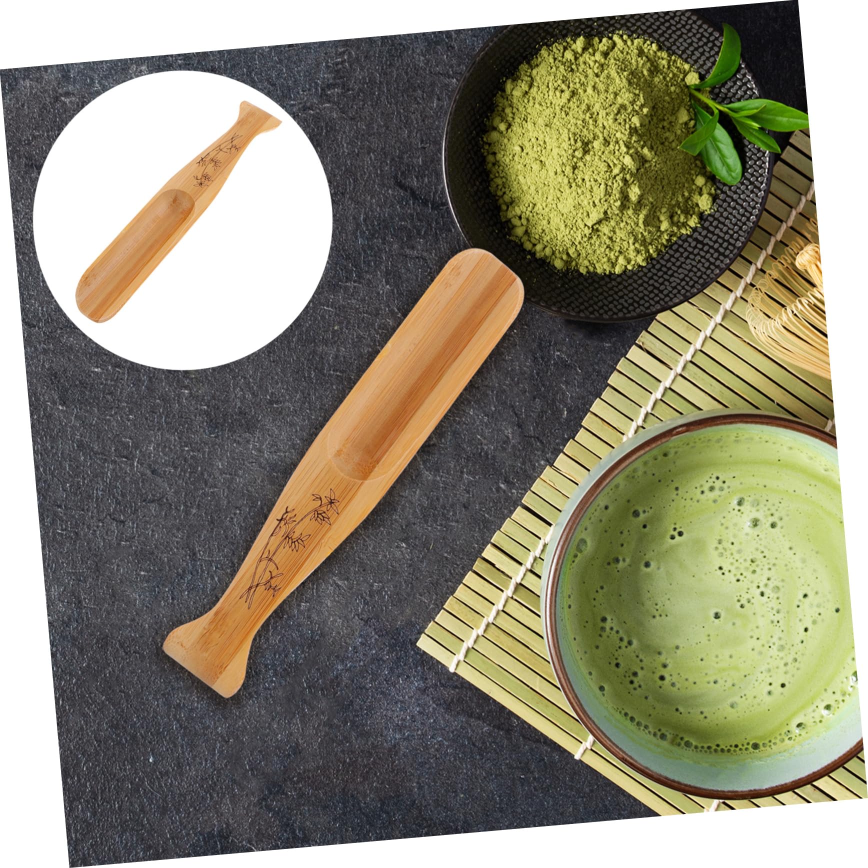 Cabilock Tea Spoon Scoop for Loose Tea Bamboo Tea Scooper Teaware Accessory for Home and Office