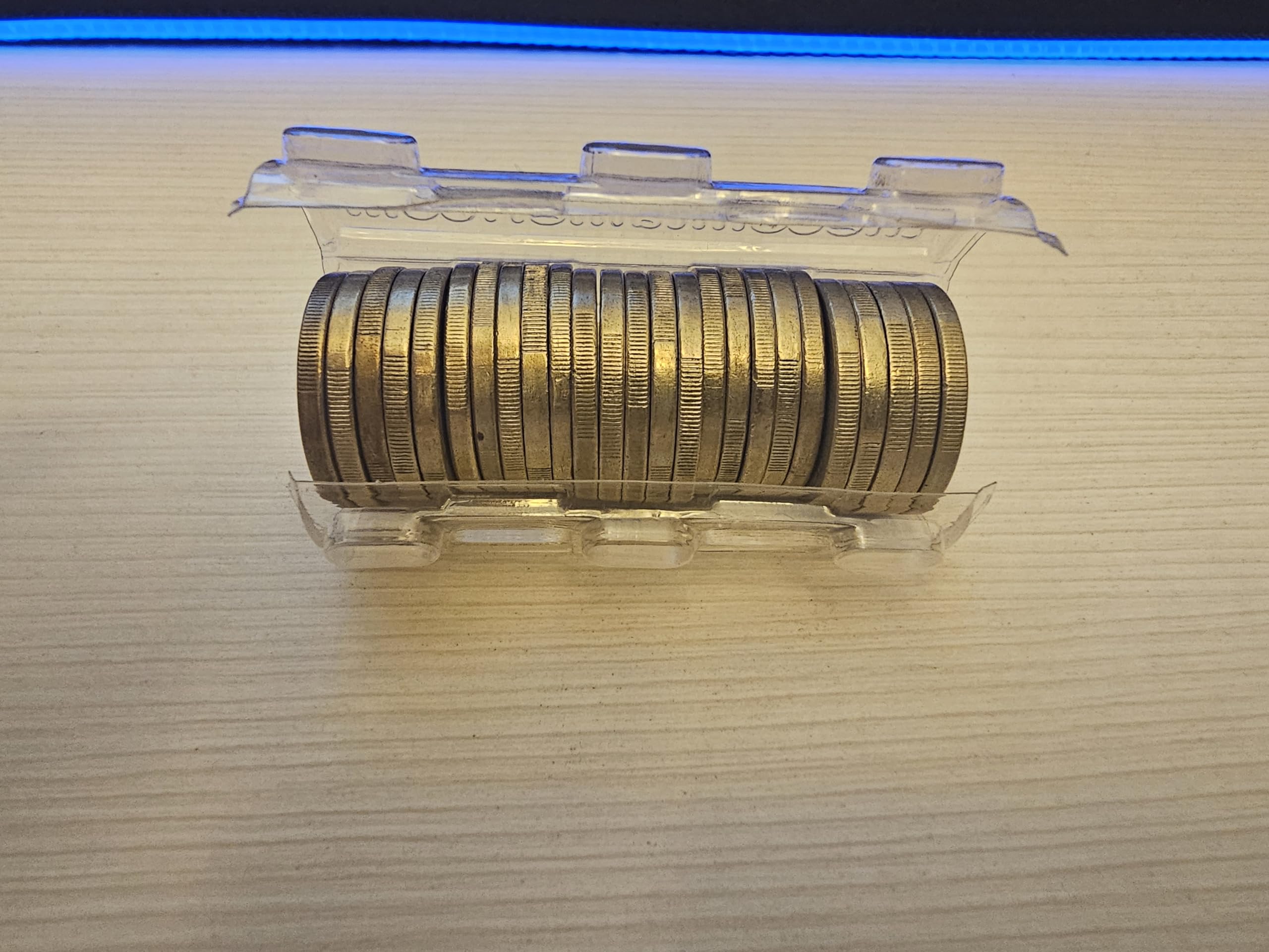 Blister para Monedas, 100 Cartuchos para Moneda de 1 Euro, Guarda Tus Monedas facilmente en Las Fundas de Monedas de Euro.
