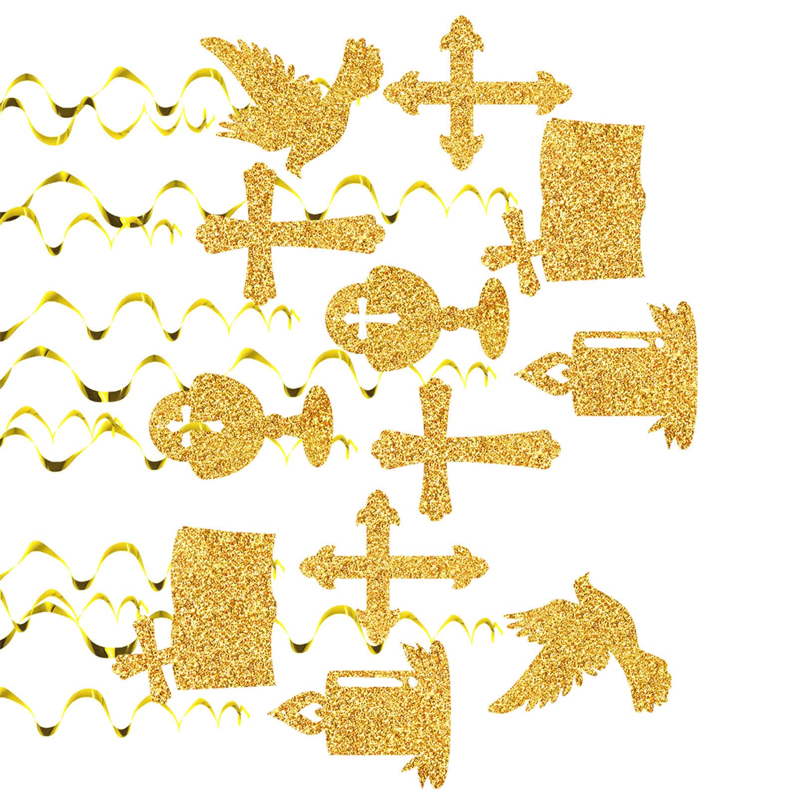 Kaeltsyn Communion Spirals Hanging Ornaments Easy Installation Crosses Doves Streamers Party Supplies Communion Party Decorations