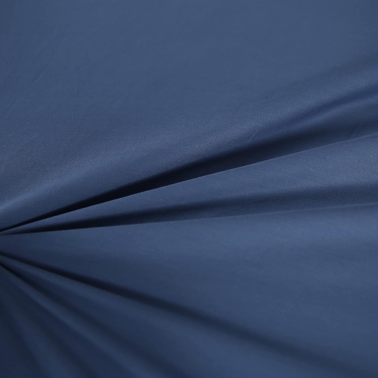 Navy Blue 100% Cotton Duvet Cover Set,Ultra Soft Bedding Set with Zipper Closure  Corner Ties-King Size